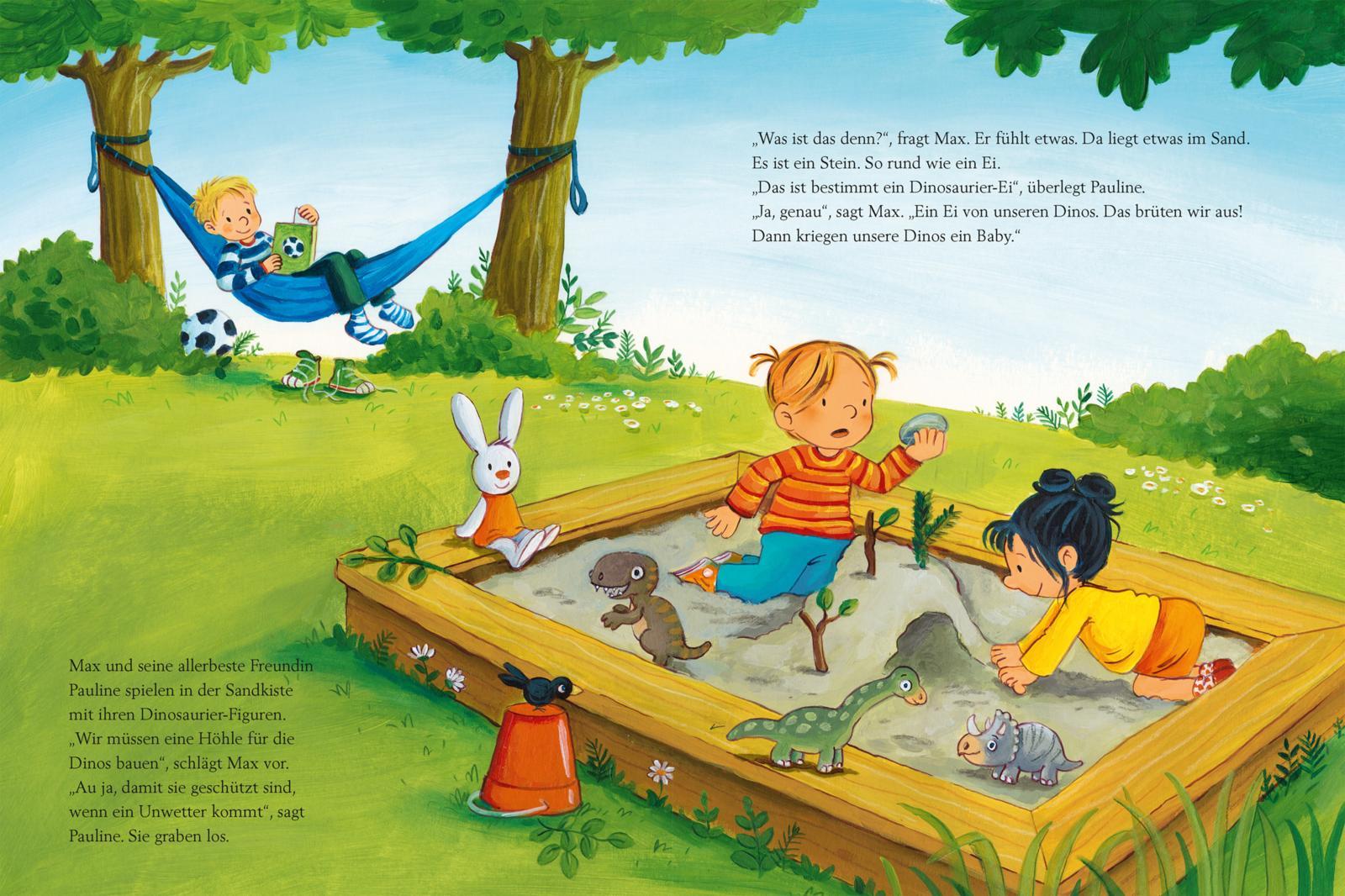 Beispielinhalt (Bild) Max-Bilderbücher: Max und die Dinosaurier