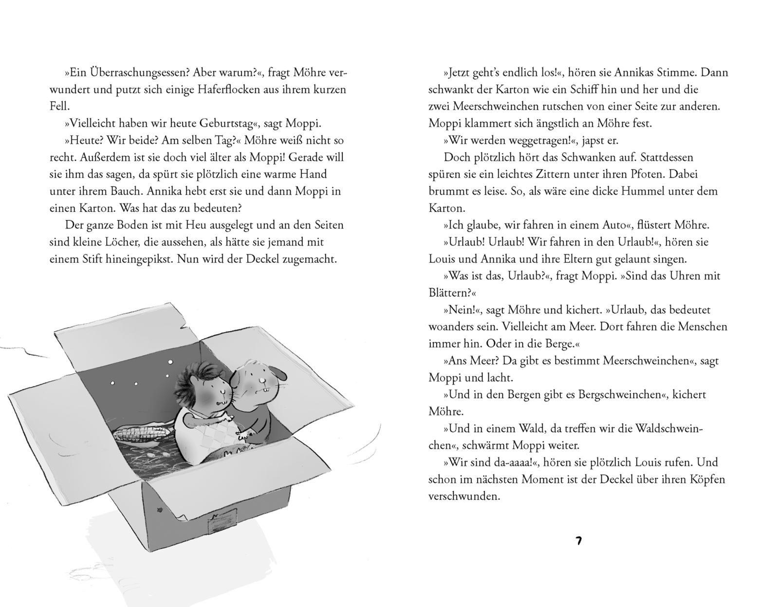 Beispielinhalt (Bild) Moppi und Möhre - Abenteuer im Meerschweinchenhotel