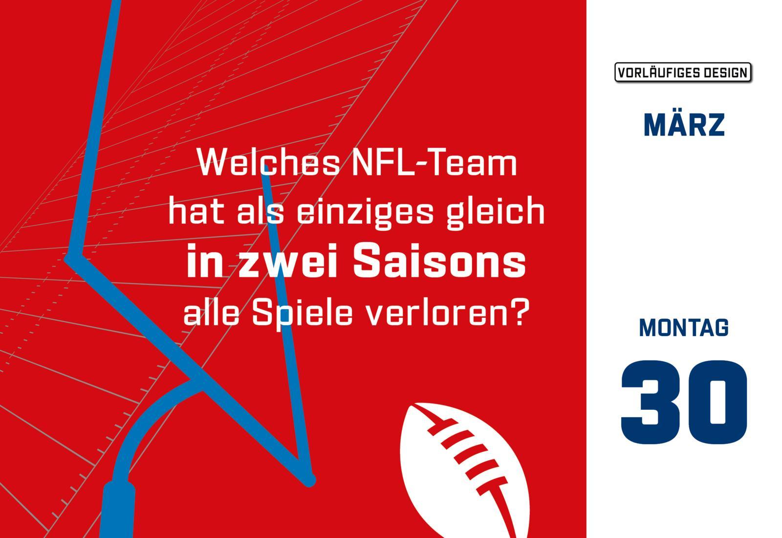Beispielinhalt (Bild) NFL Quiz Kalender - 2026