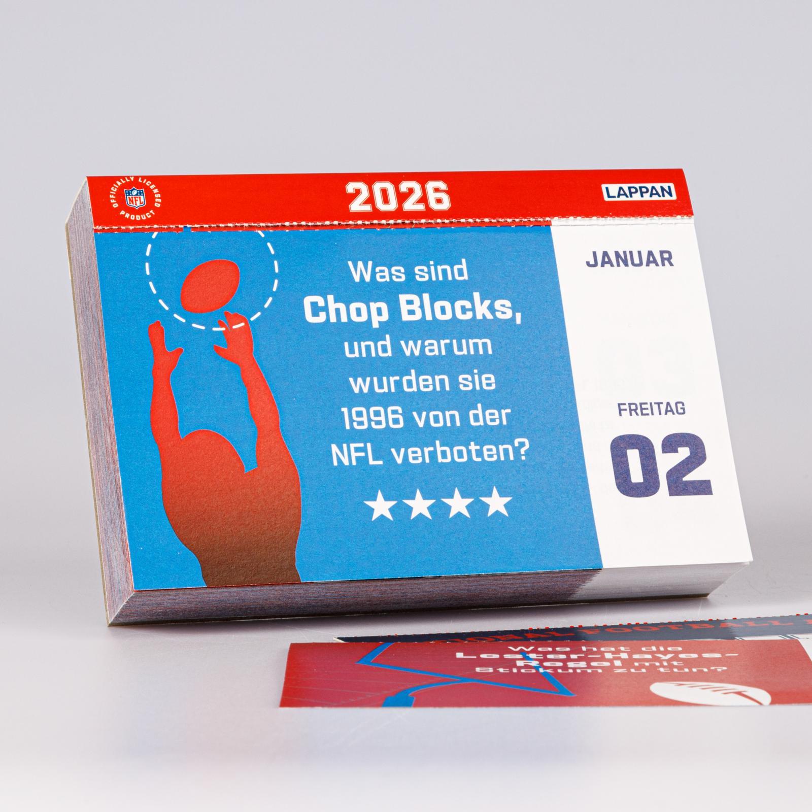 Beispielinhalt (Bild) NFL Quiz Kalender - 2026