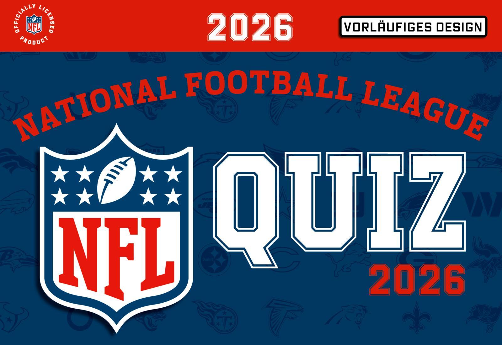 Vorderes Coverbild NFL Quiz Kalender - 2026