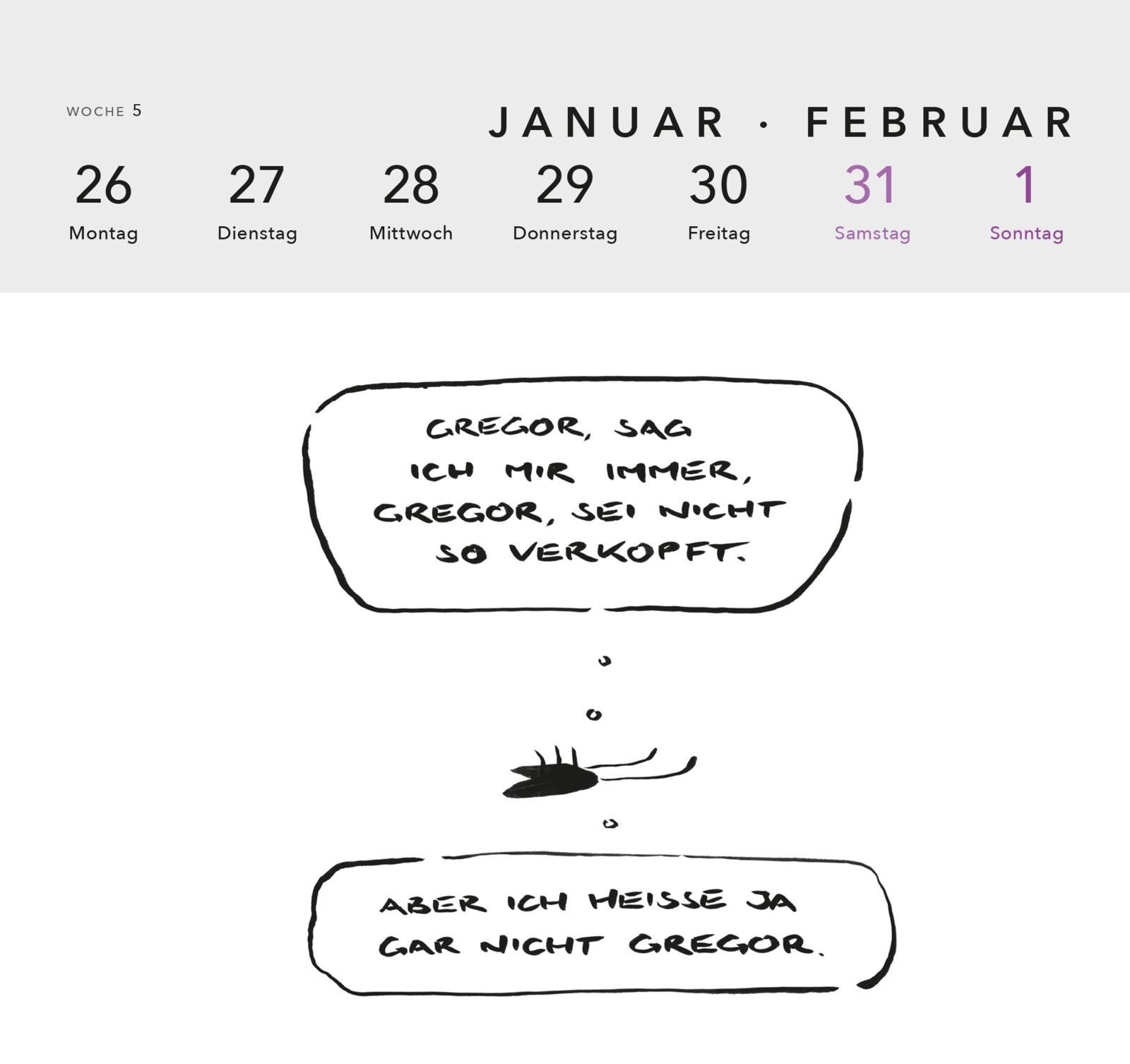Beispielinhalt (Bild) meta bene Postkartenkalender 2026