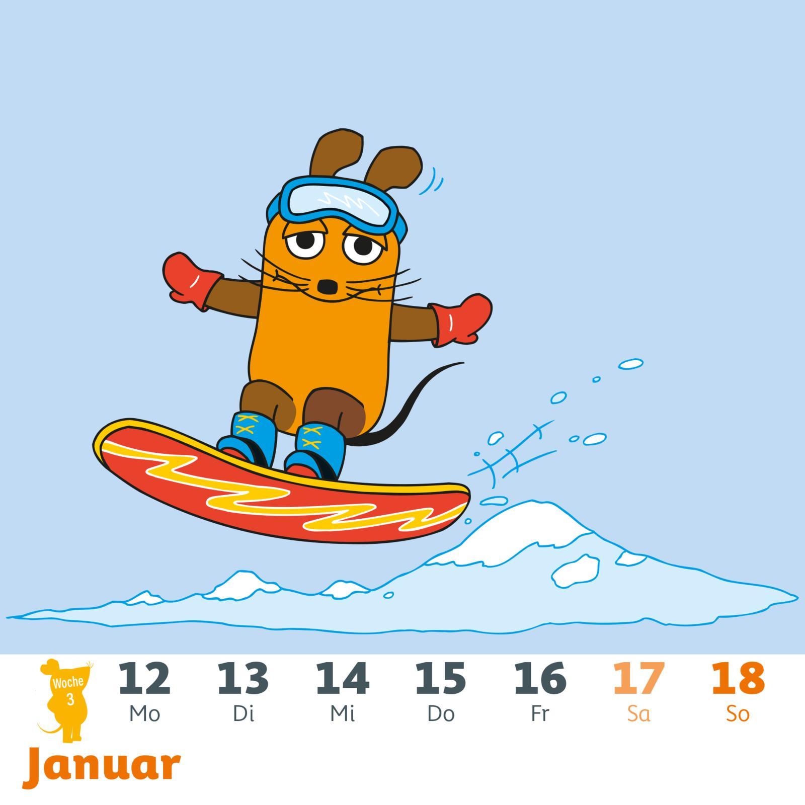 Beispielinhalt (Bild) Der Kalender mit der Maus - Postkartenkalender 2026