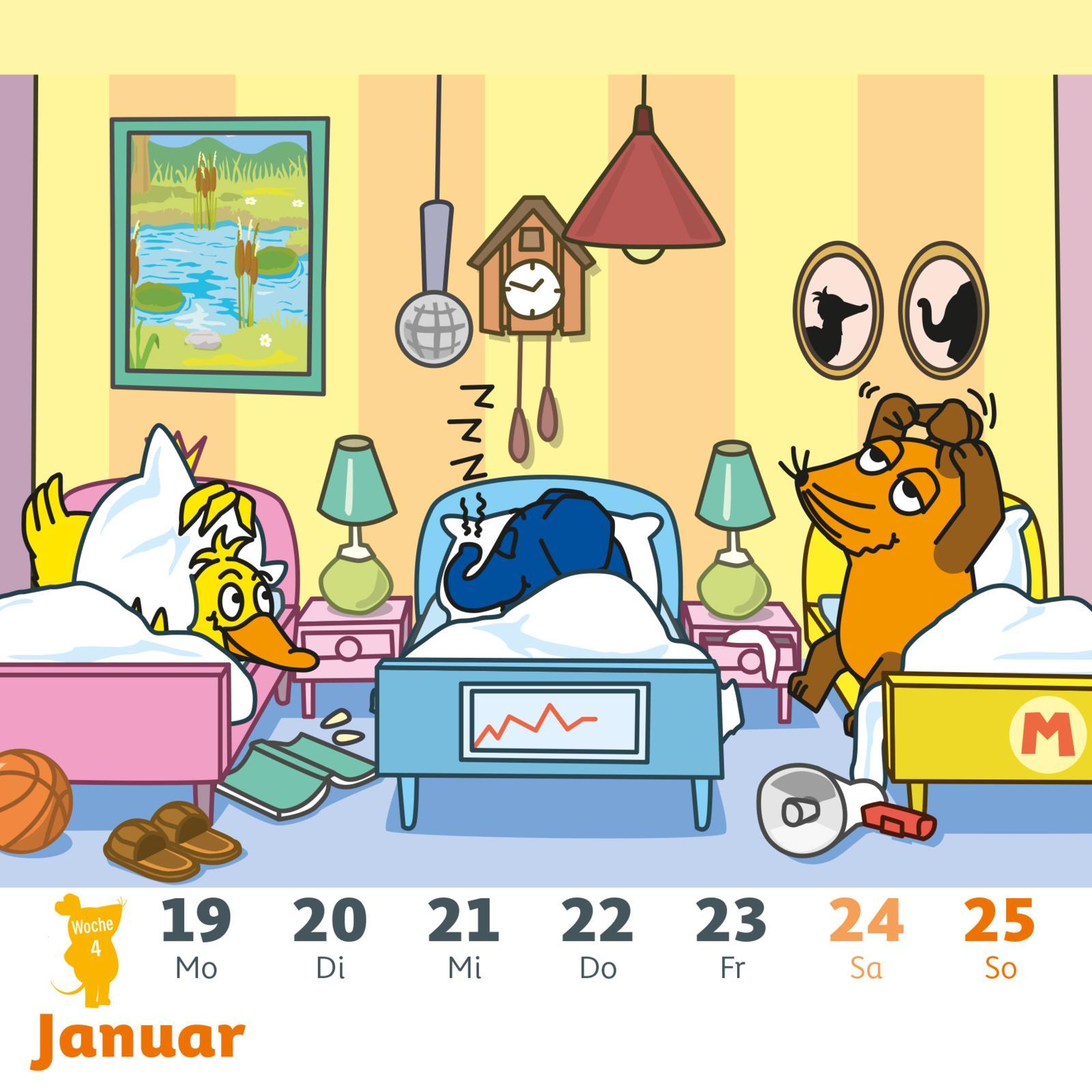 Beispielinhalt (Bild) Der Kalender mit der Maus - Postkartenkalender 2026