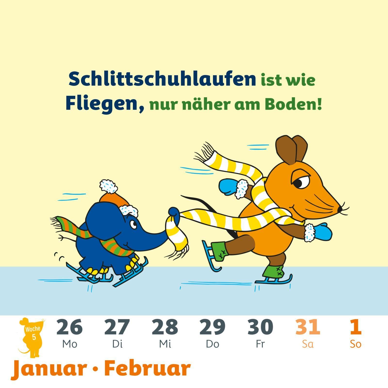 Beispielinhalt (Bild) Der Kalender mit der Maus - Postkartenkalender 2026