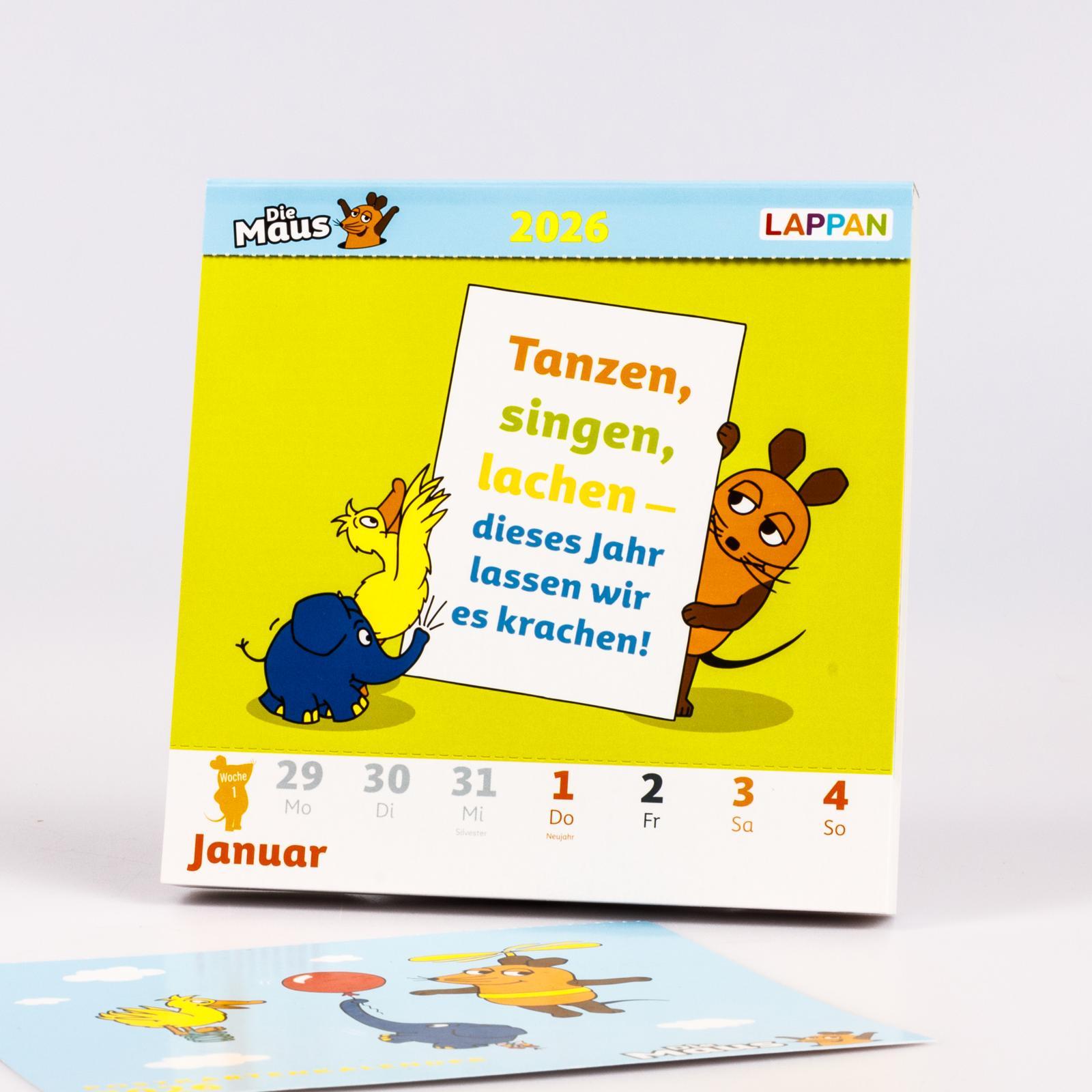 Beispielinhalt (Bild) Der Kalender mit der Maus - Postkartenkalender 2026
