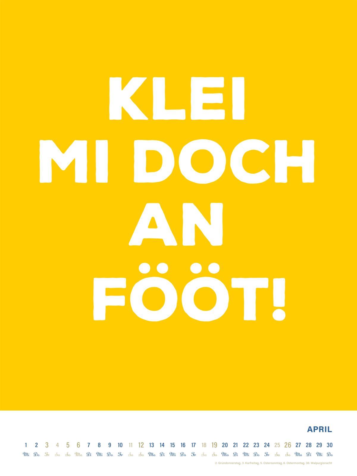 Beispielinhalt (Bild) MOIN Wandkalender 2026 - Watt mutt, dat mutt