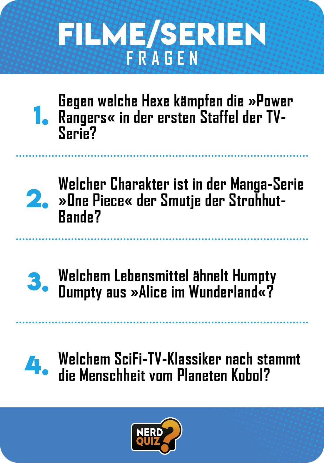 Beispielinhalt (Bild) Nerd Quiz - das Kartenspiel