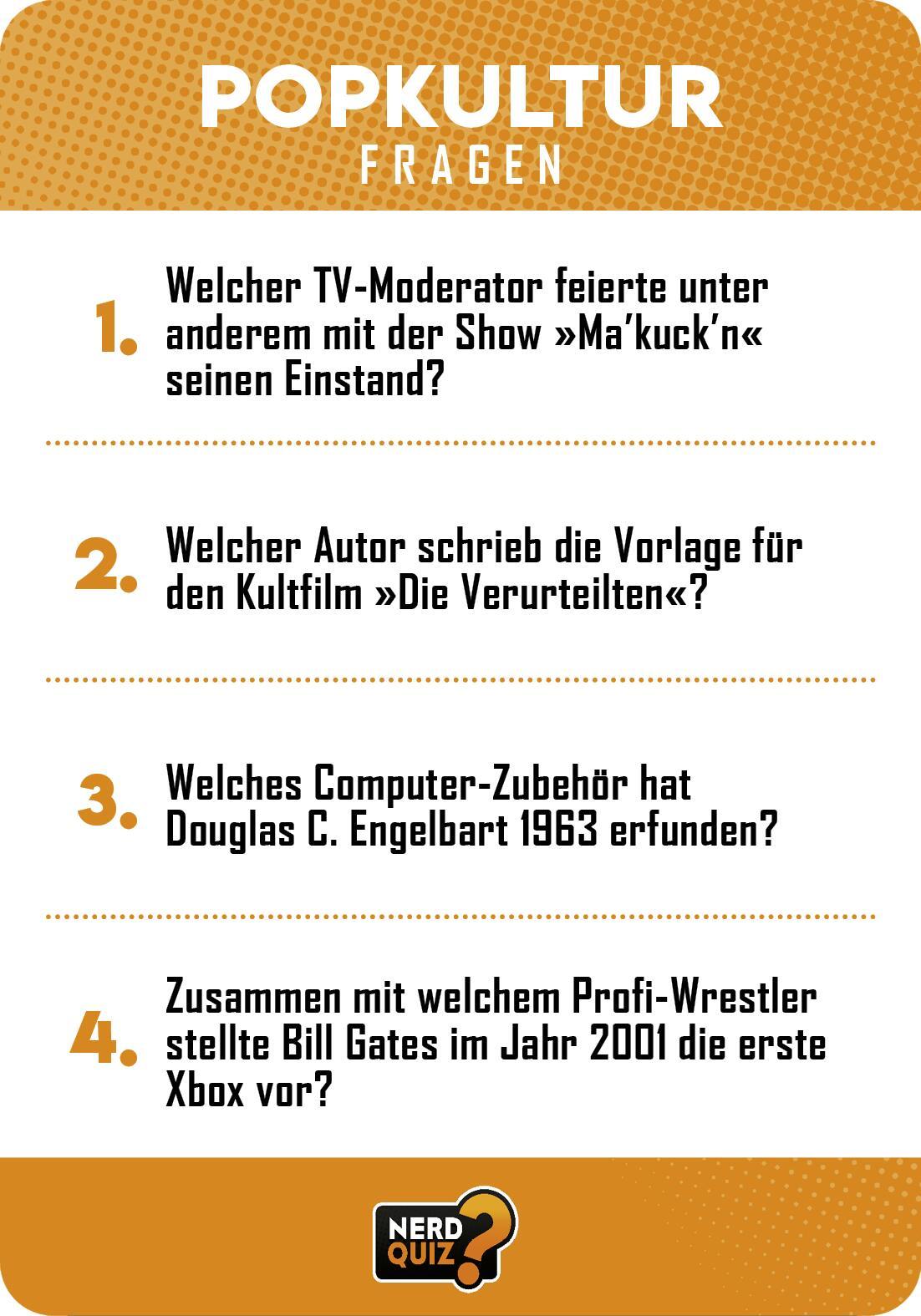 Beispielinhalt (Bild) Nerd Quiz - das Kartenspiel