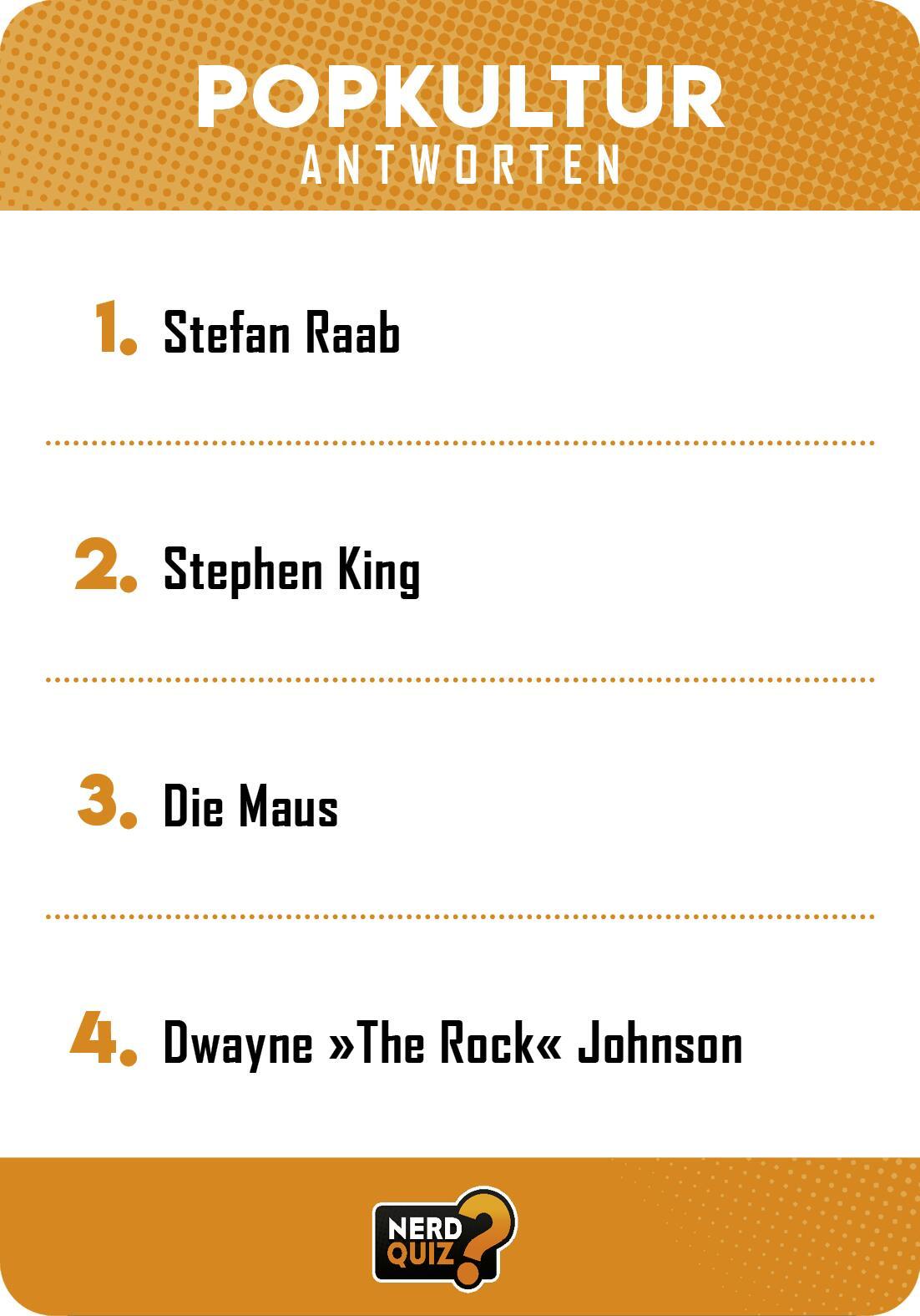 Beispielinhalt (Bild) Nerd Quiz - das Kartenspiel