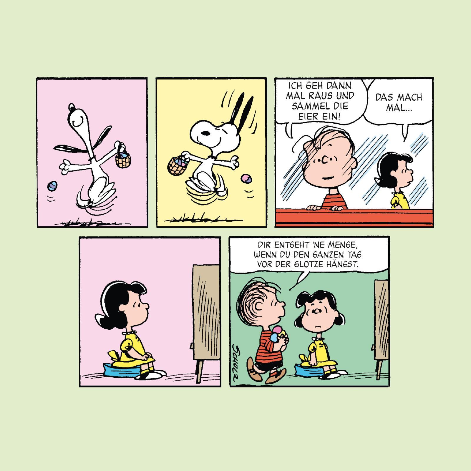 Beispielinhalt (Bild) Peanuts Geschenkbuch: Frohe Ostern wünschen Snoopy und die Peanuts!