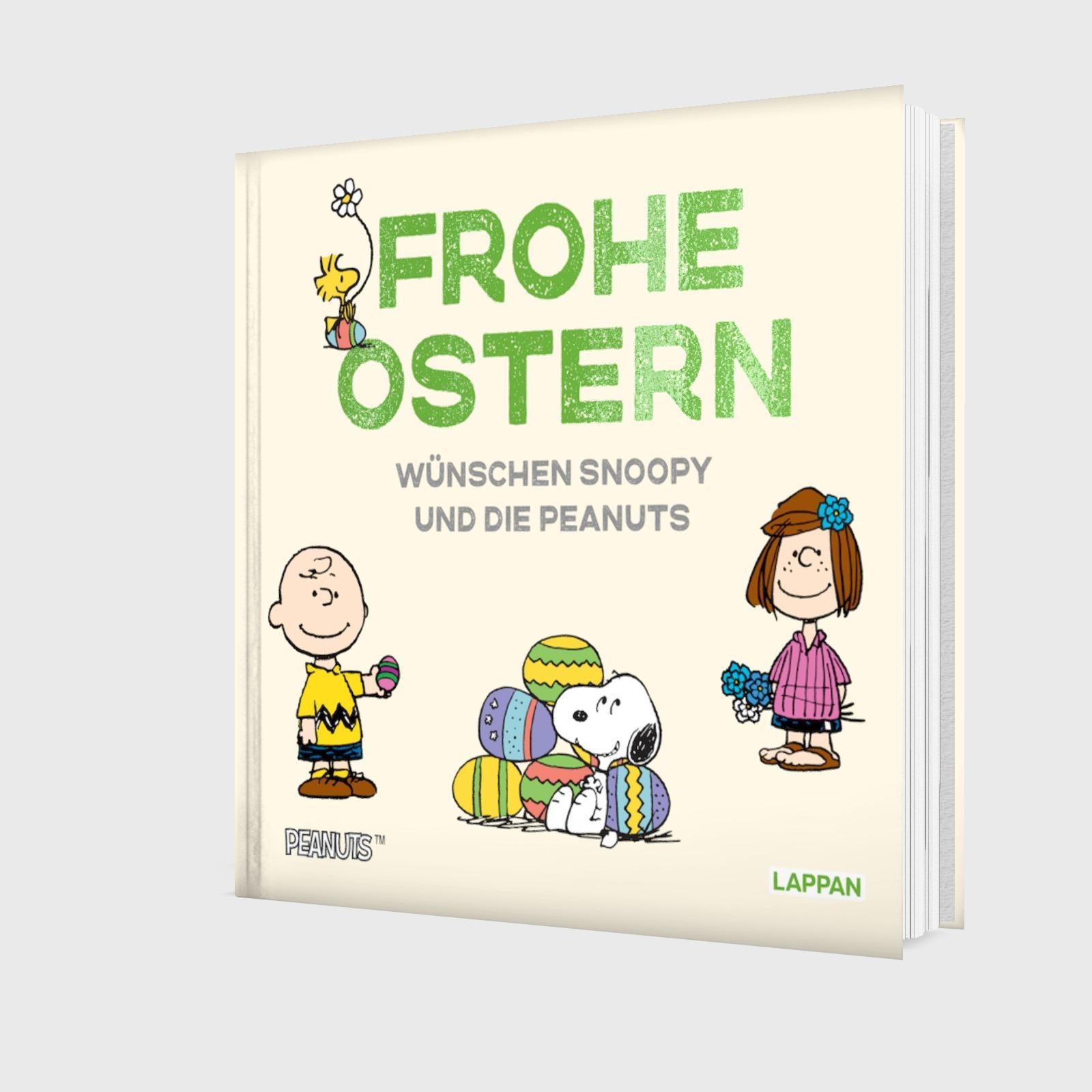 Beispielinhalt (Bild) Peanuts Geschenkbuch: Frohe Ostern wünschen Snoopy und die Peanuts!
