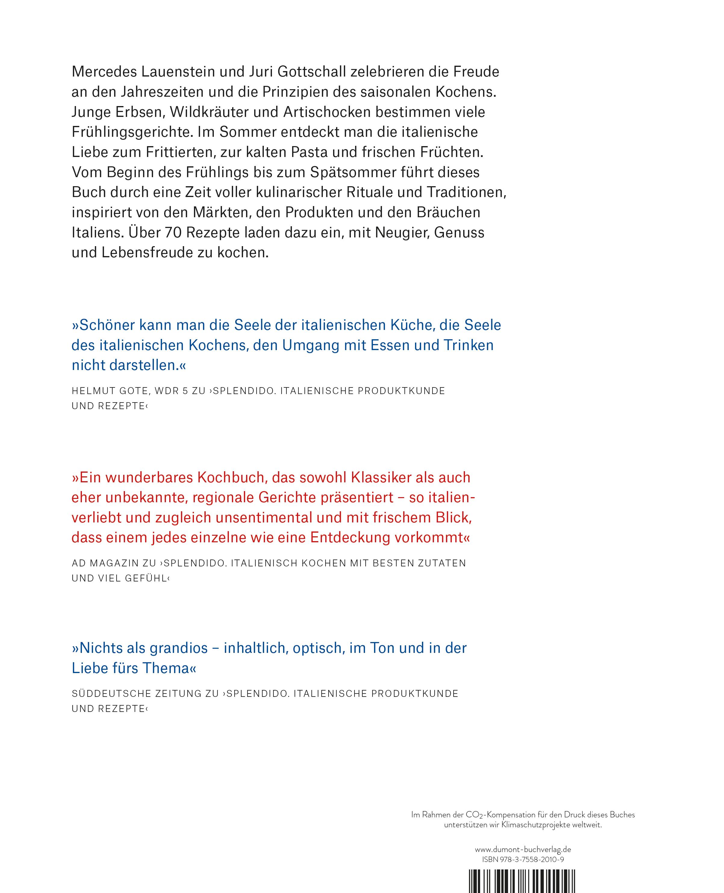 Rückseitencover Splendido. Primavera/Estate