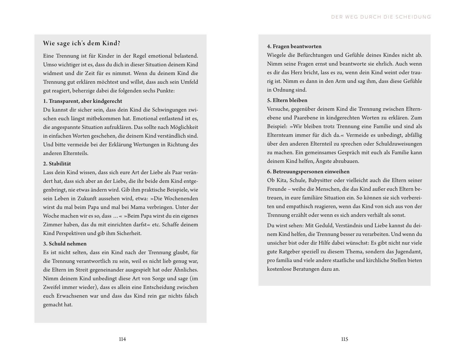 Beispielinhalt (Bild) Scheidung ohne Scherben