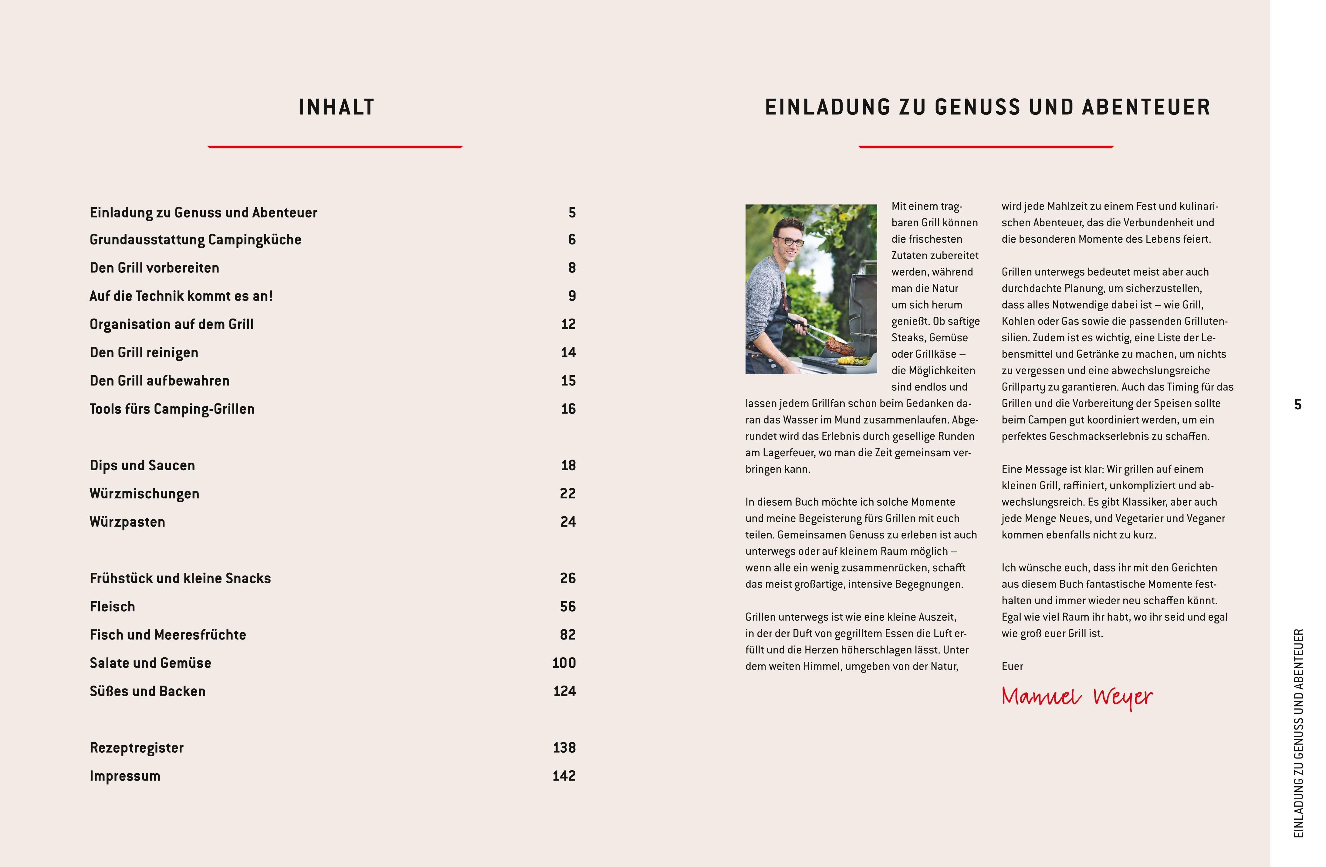 Beispielinhalt (Bild) Weber's Camping Grillen