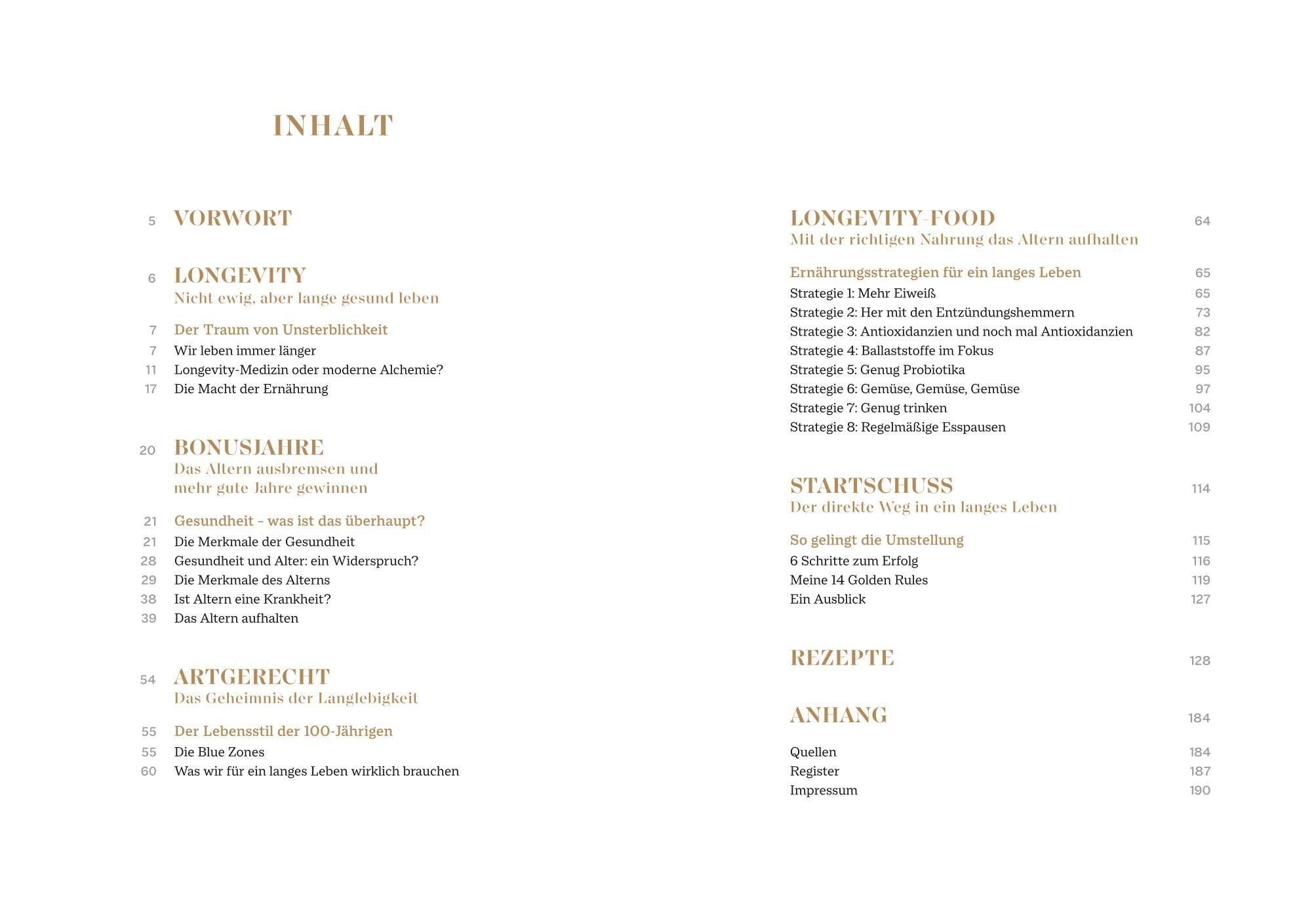 Beispielinhalt (Bild) Die Longevity-Food-Formel