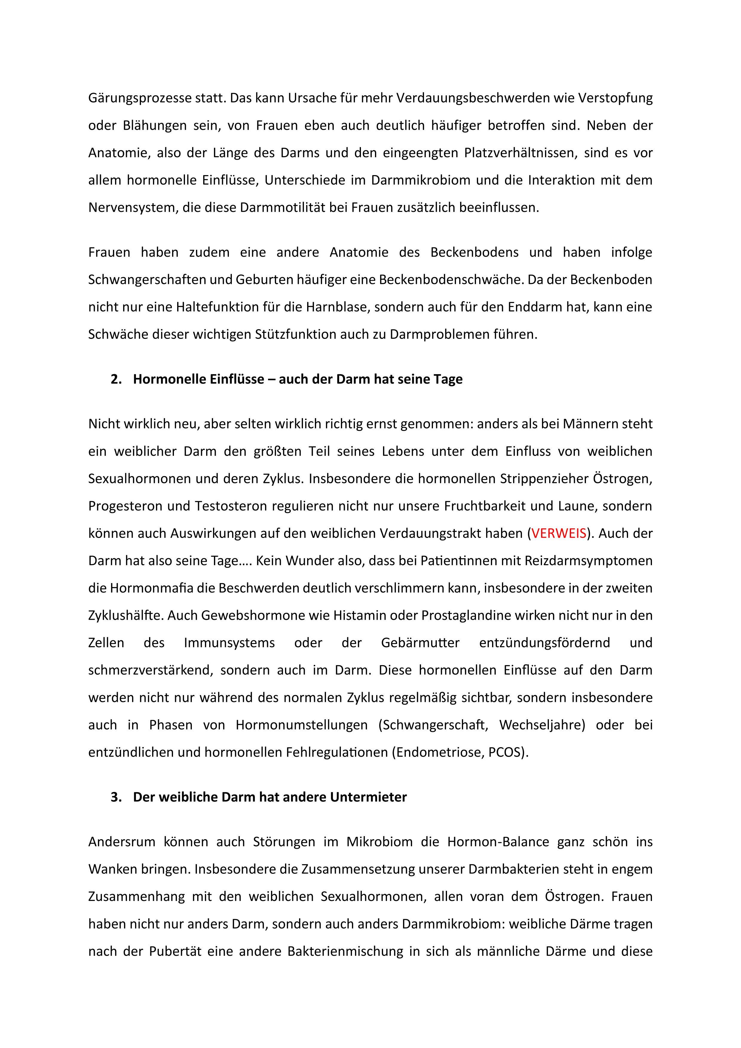Beispielinhalt (Bild) Frauen haben anders Darm