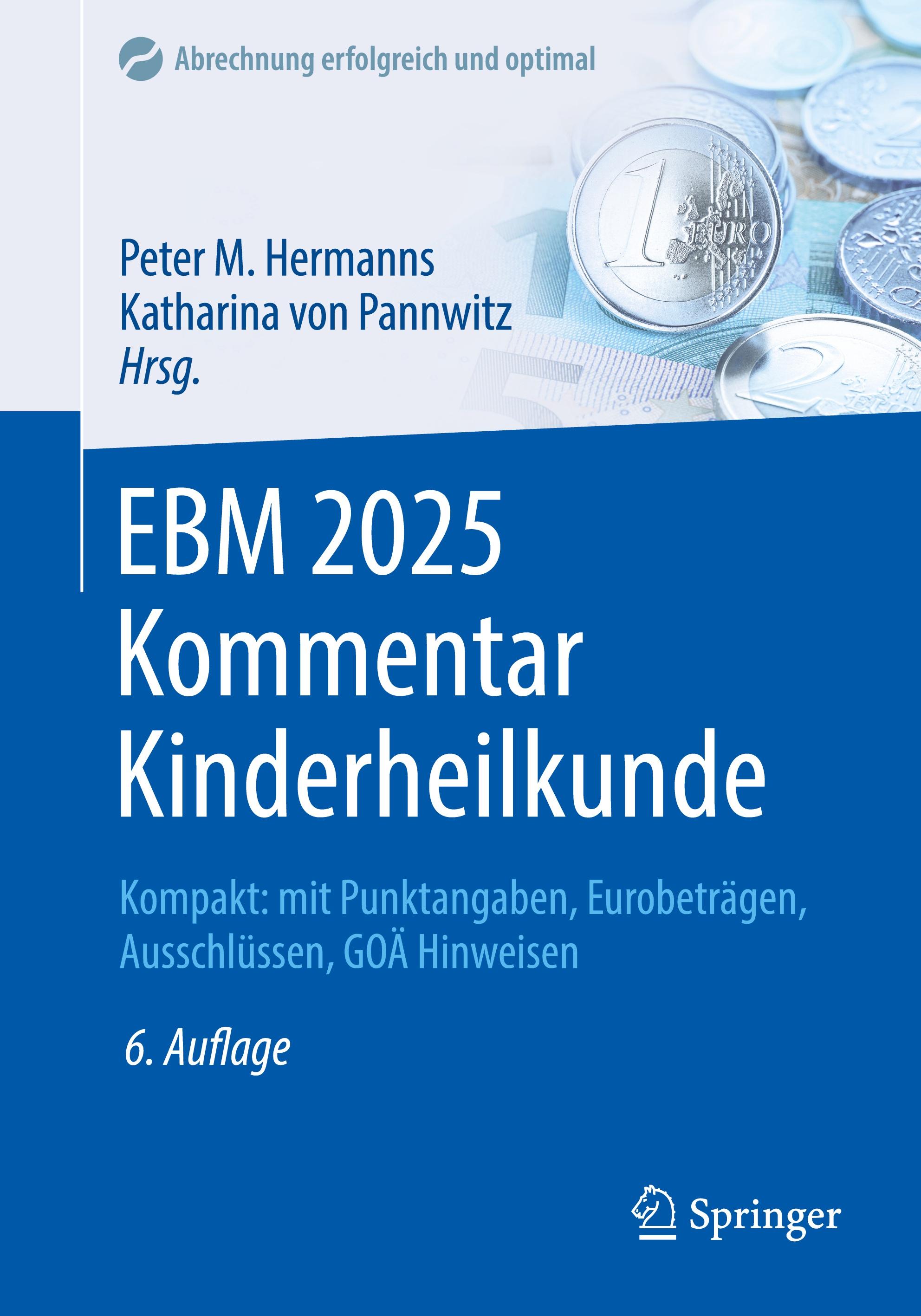 Vorderes Coverbild EBM 2025 Kommentar Kinderheilkunde
