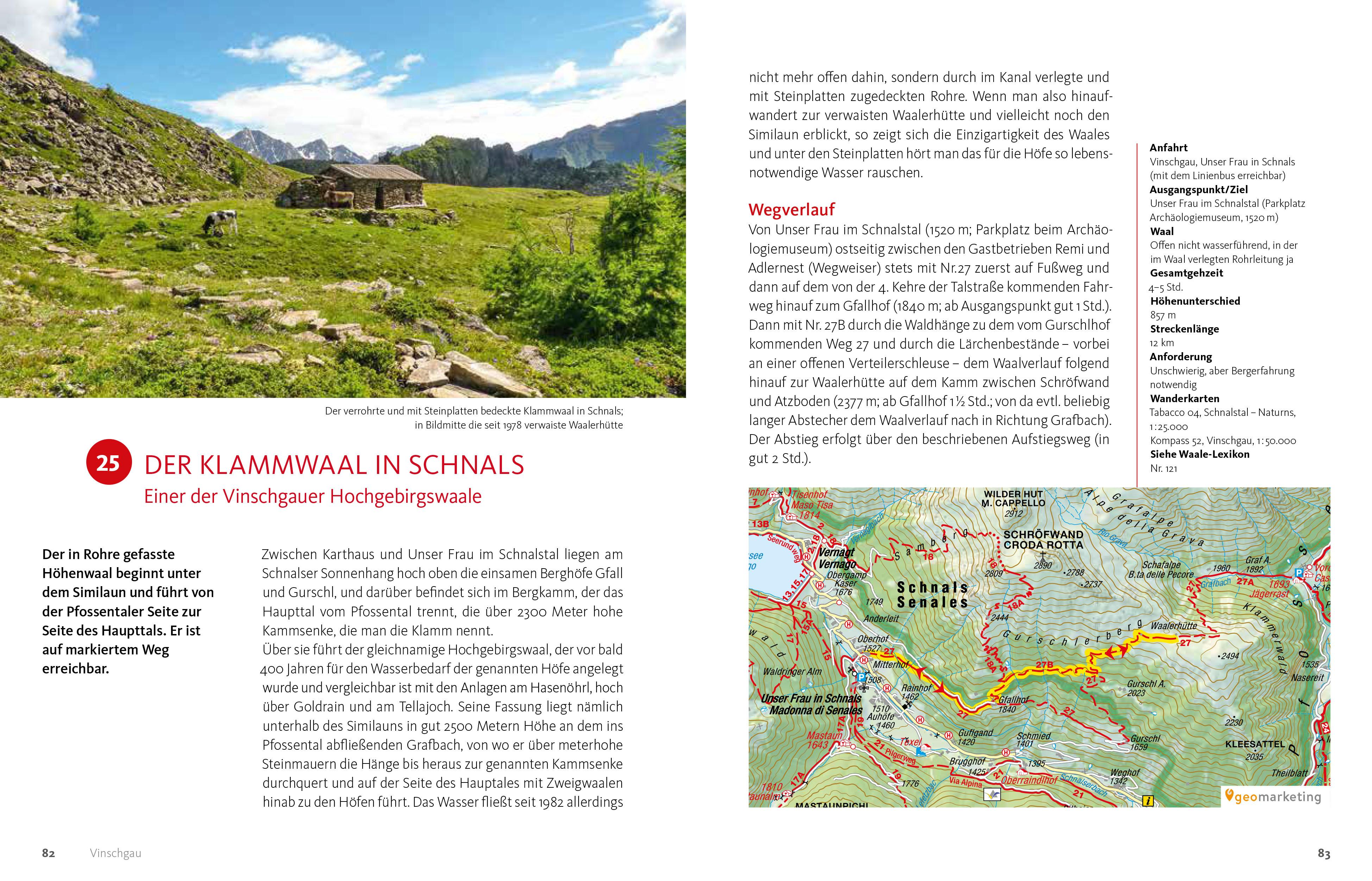 Beispielinhalt (Bild) Waalwege in Südtirol