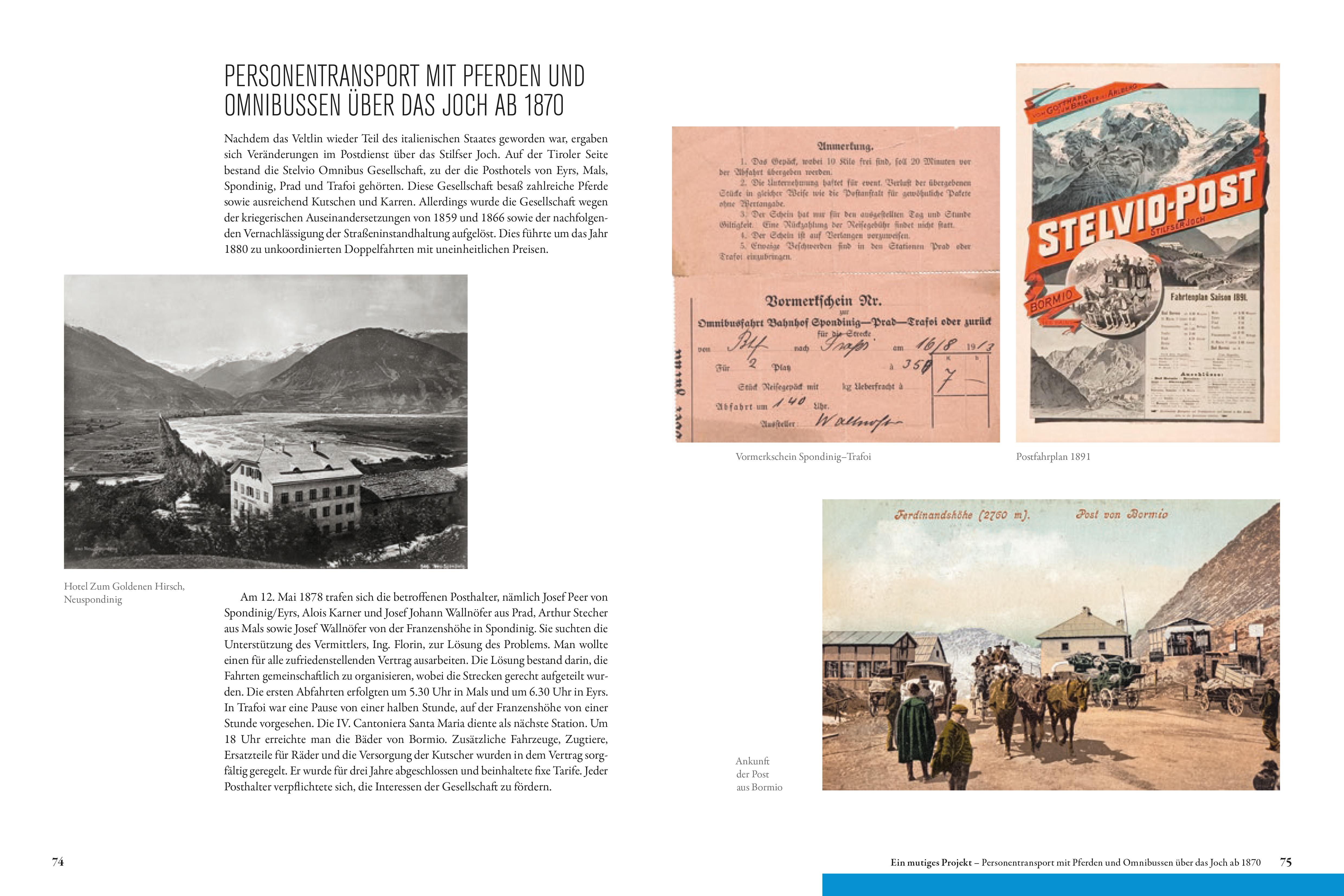 Beispielinhalt (Bild) Das Stilfser Joch im 20. Jahrhundert