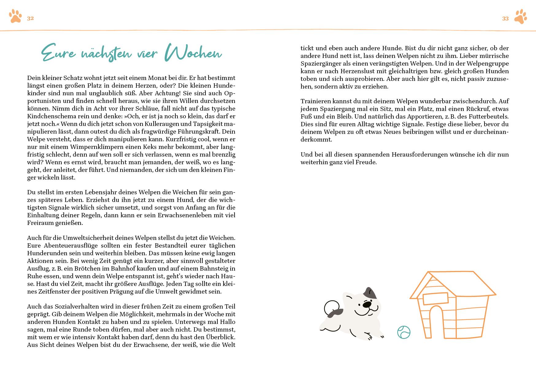 Beispielinhalt (Bild) Das erste Jahr mit deinem Welpen  - dein Wochenkalender