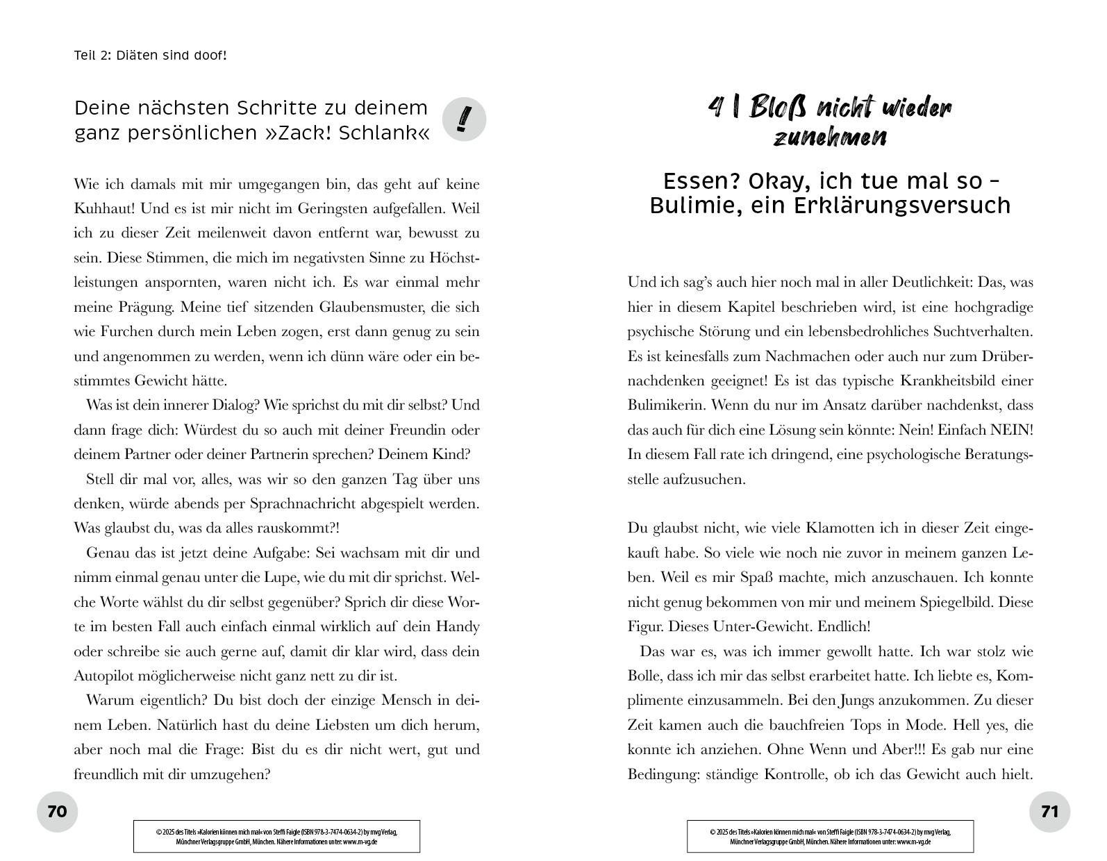 Beispielinhalt (Bild) Kalorien können mich mal!