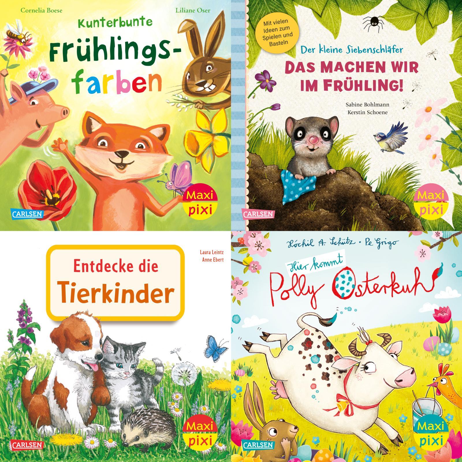 Vorderes Coverbild Maxi-Pixi-4er-Set 116: Bunter Frühlingsspaß  (4x1 Exemplar)