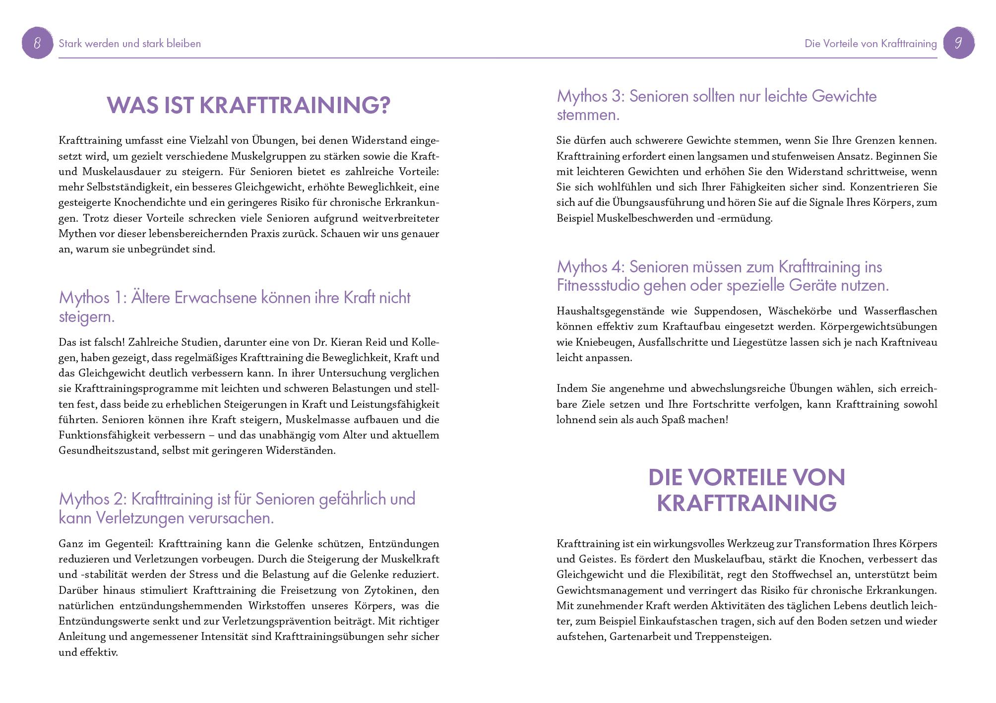 Beispielinhalt (Bild) Nur 10 Minuten - Krafttraining für Senioren