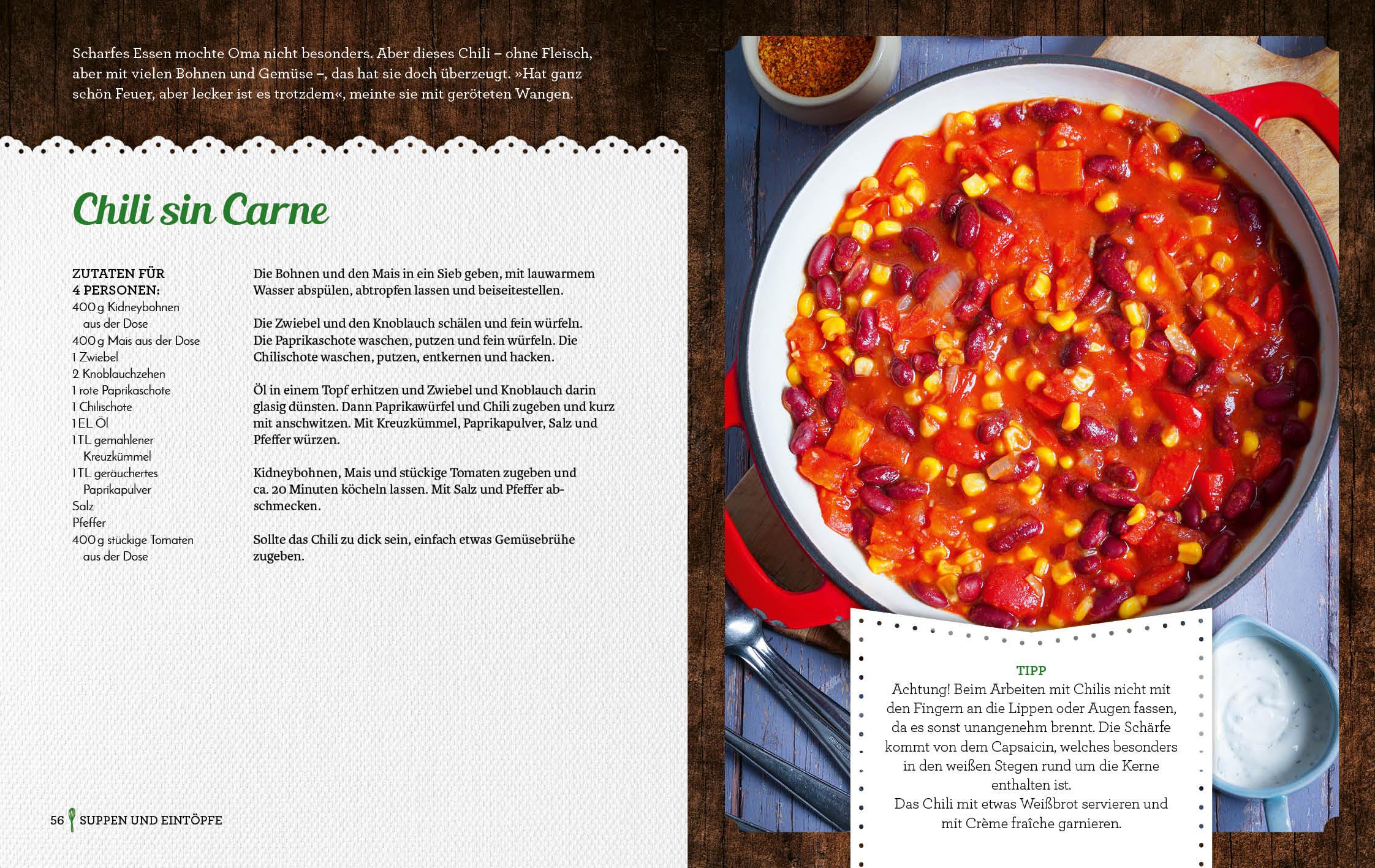 Beispielinhalt (Bild) Omas vegetarische Küche