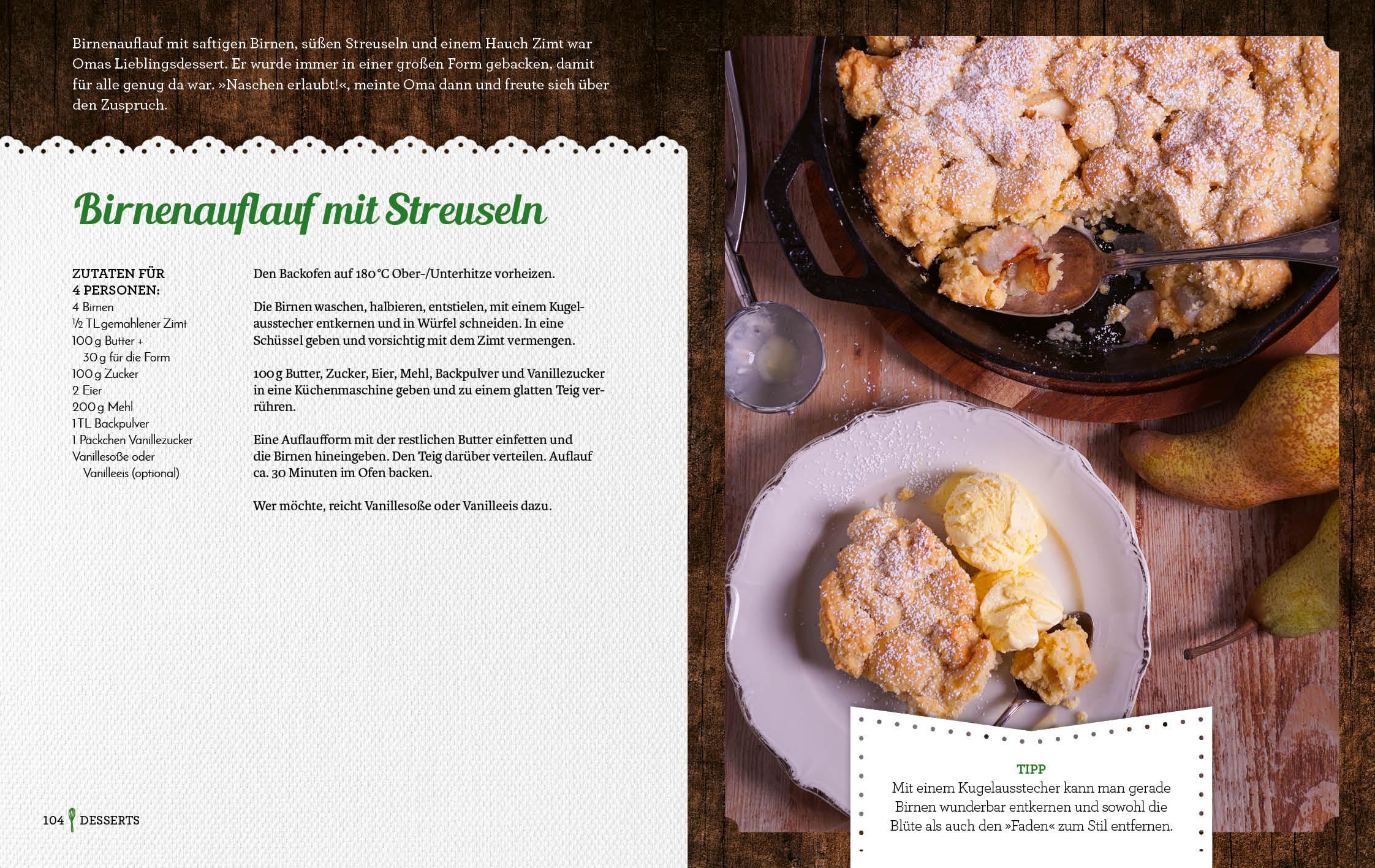 Beispielinhalt (Bild) Omas vegetarische Küche