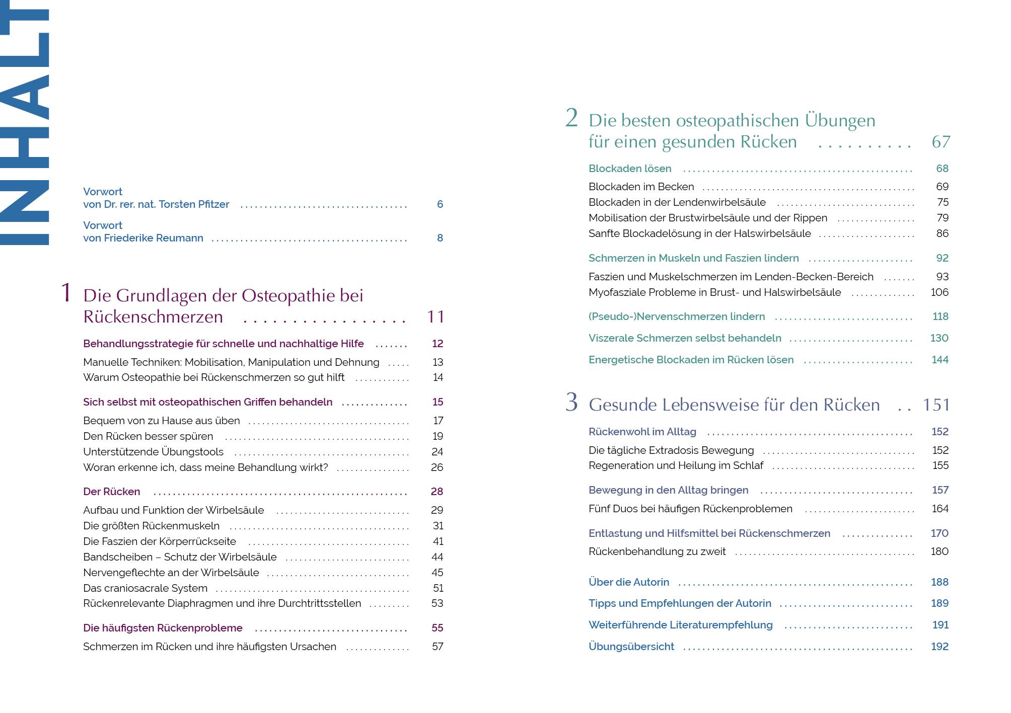 Beispielinhalt (Bild) Osteopathie für zu Hause - Rücken