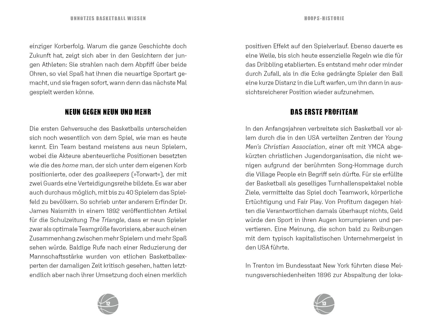 Beispielinhalt (Bild) Unnützes Basketball Wissen