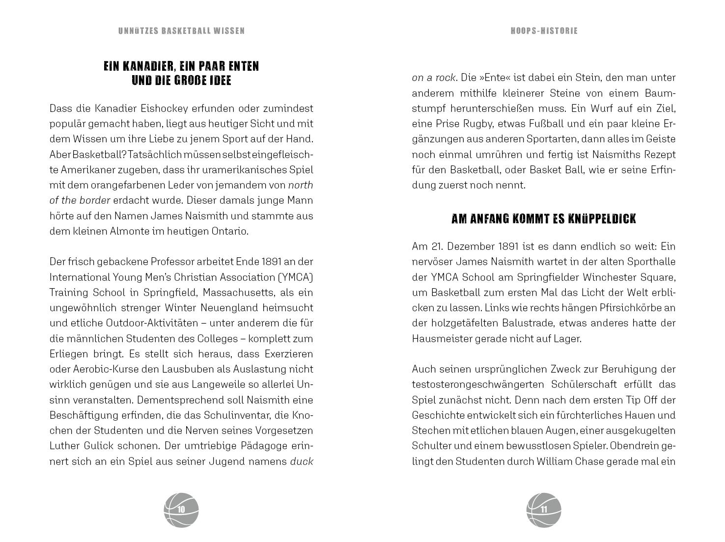 Beispielinhalt (Bild) Unnützes Basketball Wissen