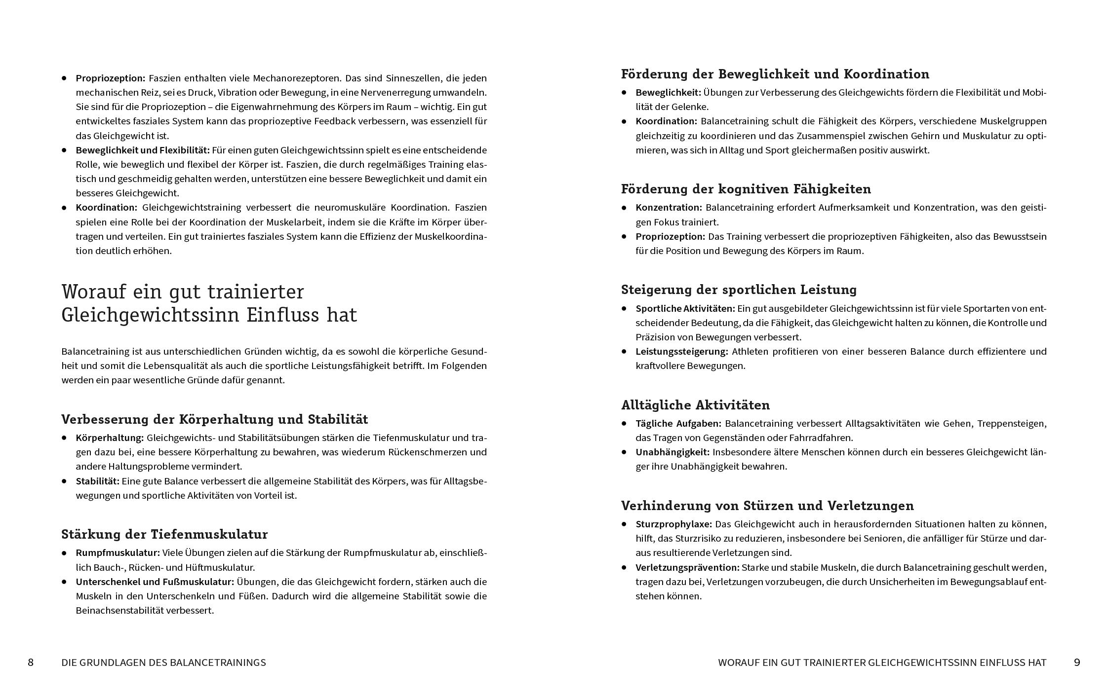 Beispielinhalt (Bild) 50 Workouts - Balance