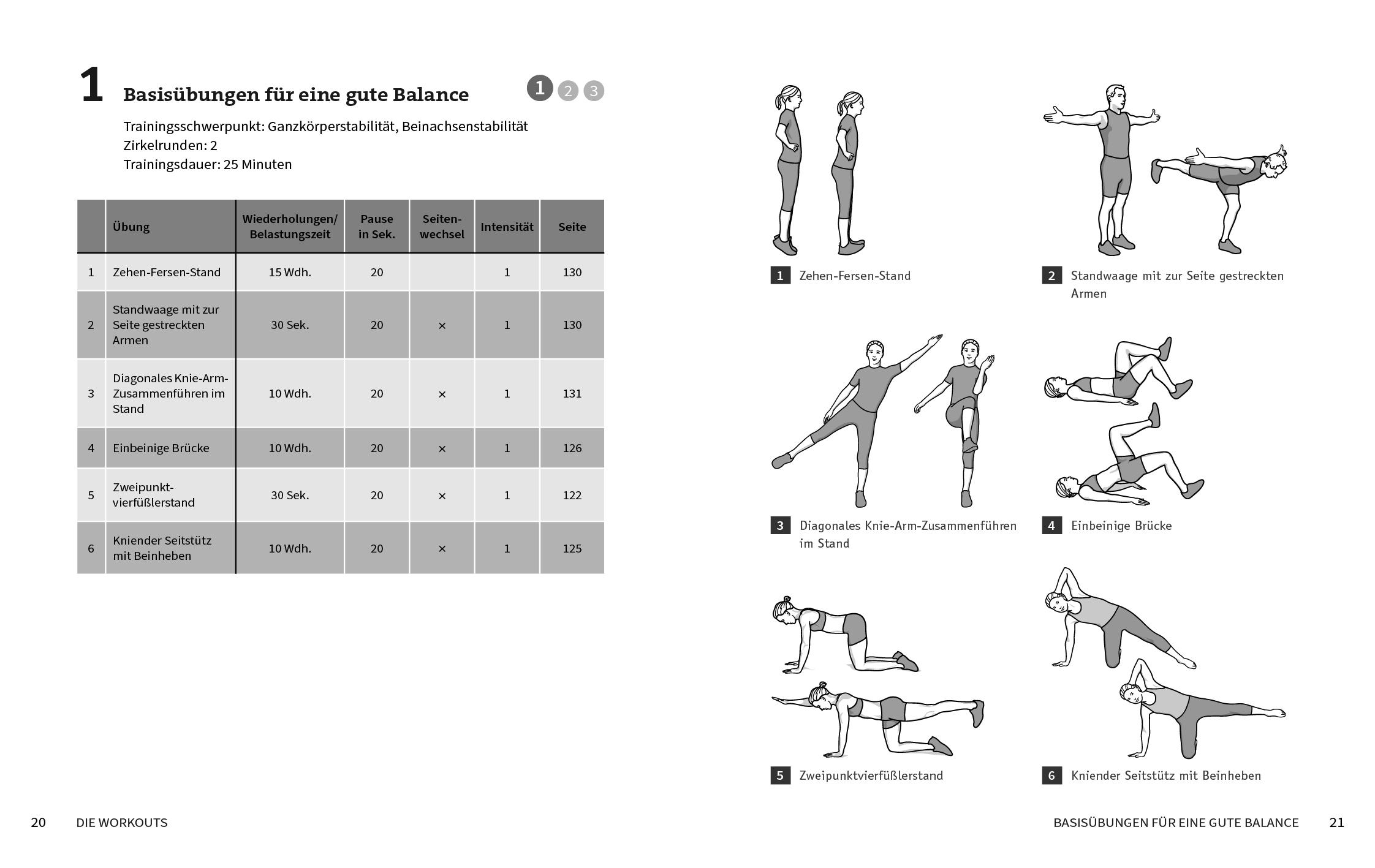 Beispielinhalt (Bild) 50 Workouts - Balance