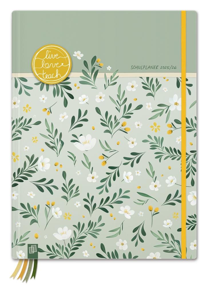 Vorderes Coverbild Mein Lehrerplaner A4+ - Hardcover - Lehrerkalender für das Schuljahr 2025/2026 - Sommerblüte