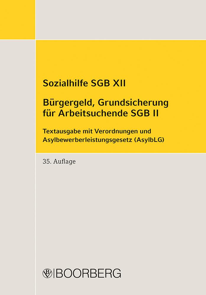 Vorderes Coverbild Sozialhilfe SGB XII - Bürgergeld, Grundsicherung für Arbeitsuchende SGB II