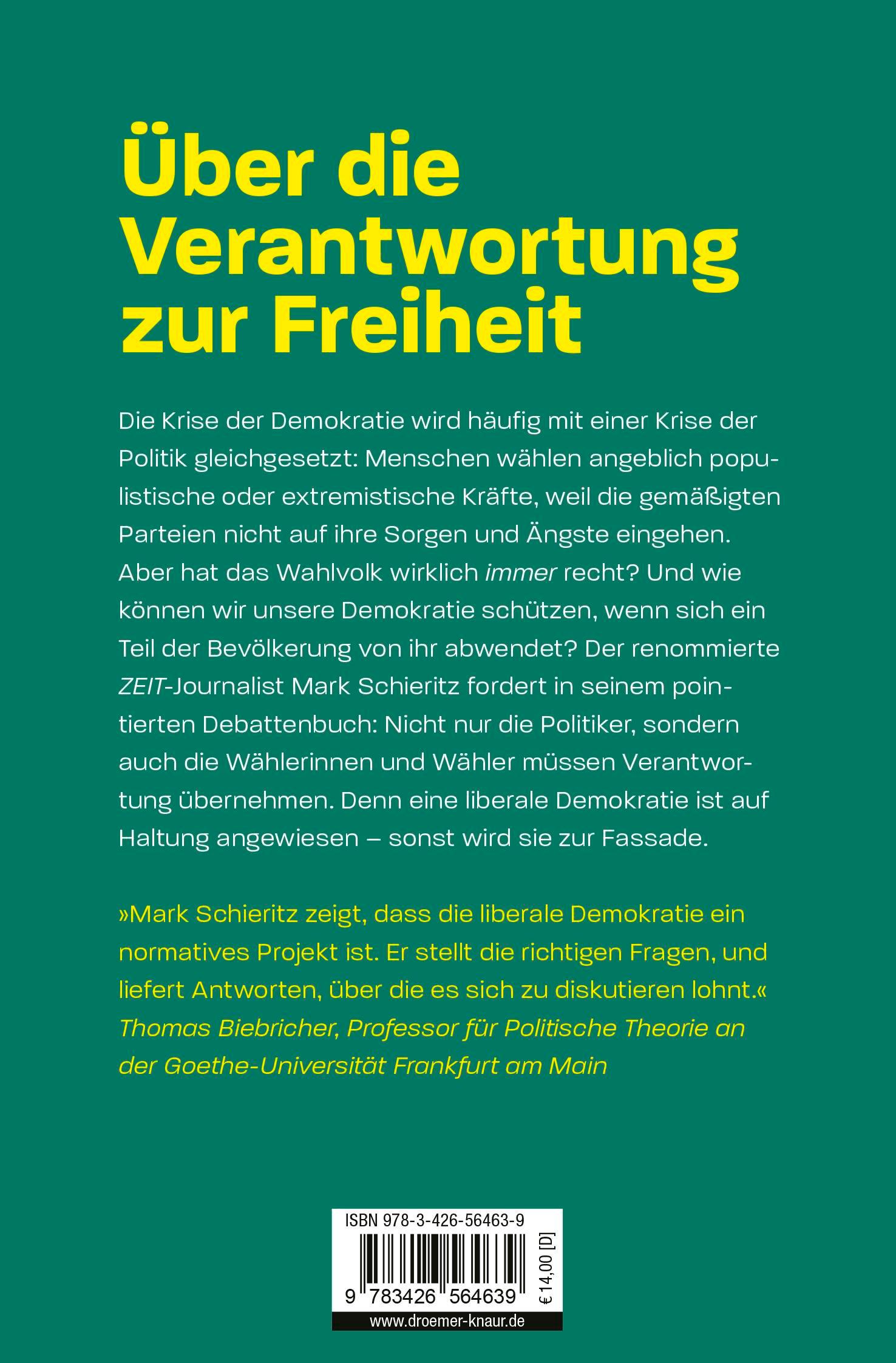 Rückseitencover Zu dumm für die Demokratie?