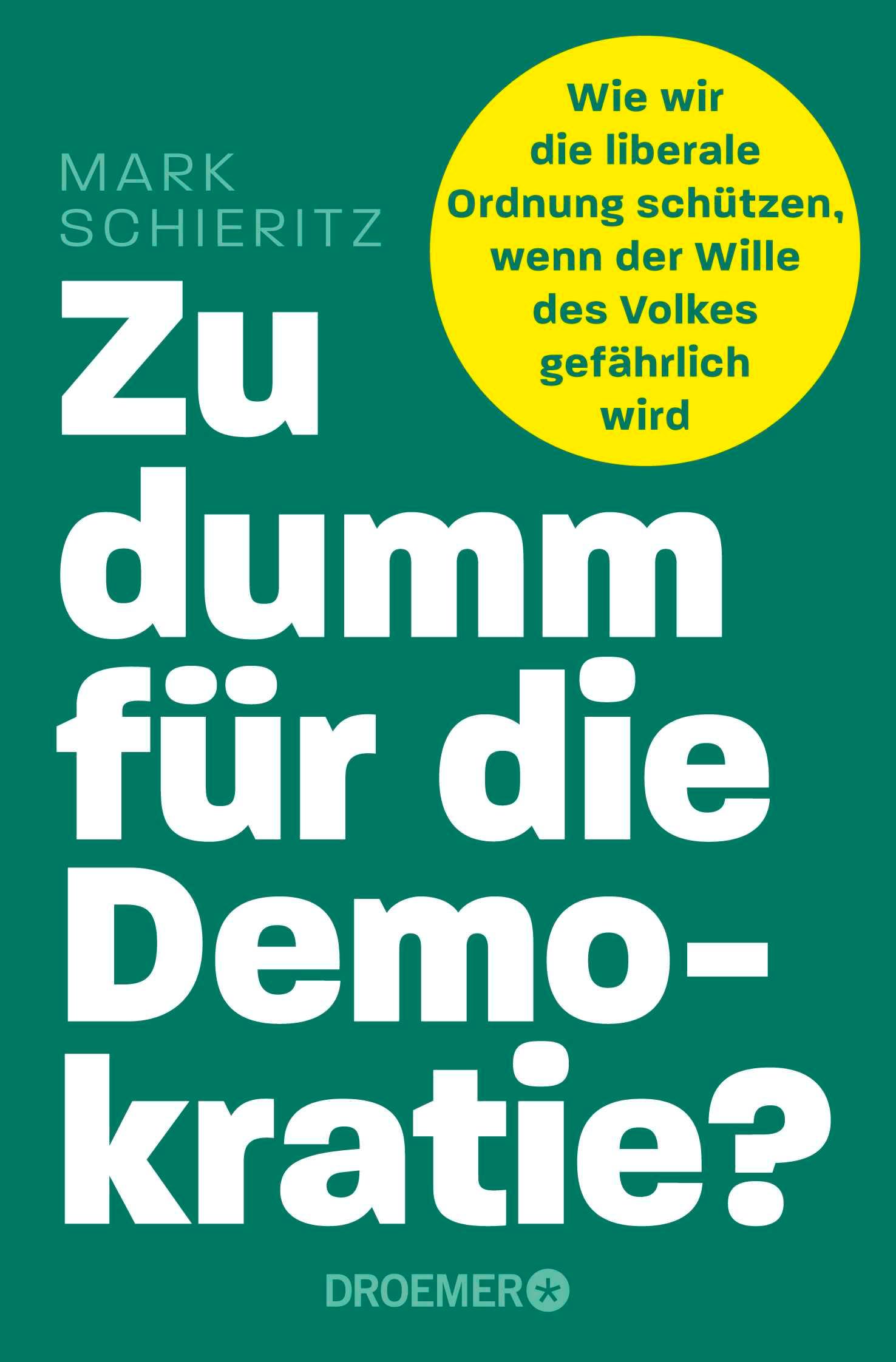 Vorderes Coverbild Zu dumm für die Demokratie?