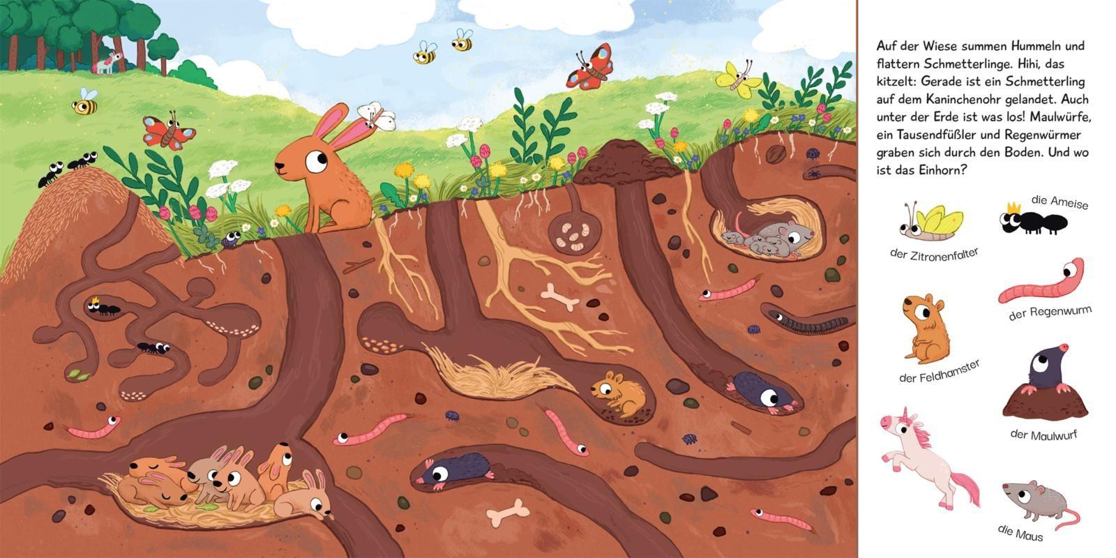 Beispielinhalt (Bild) Mein erstes lustiges Wimmelbuch: Viele Tiere