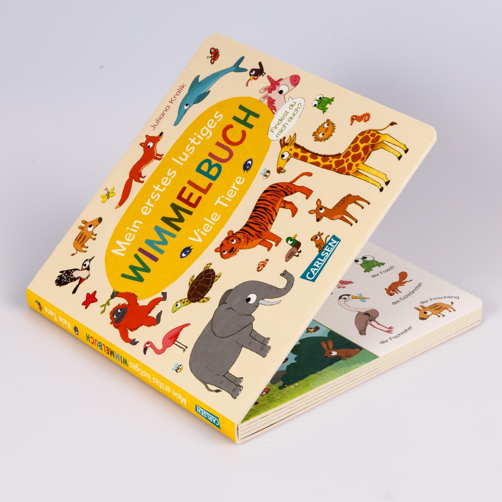 Beispielinhalt (Bild) Mein erstes lustiges Wimmelbuch: Viele Tiere