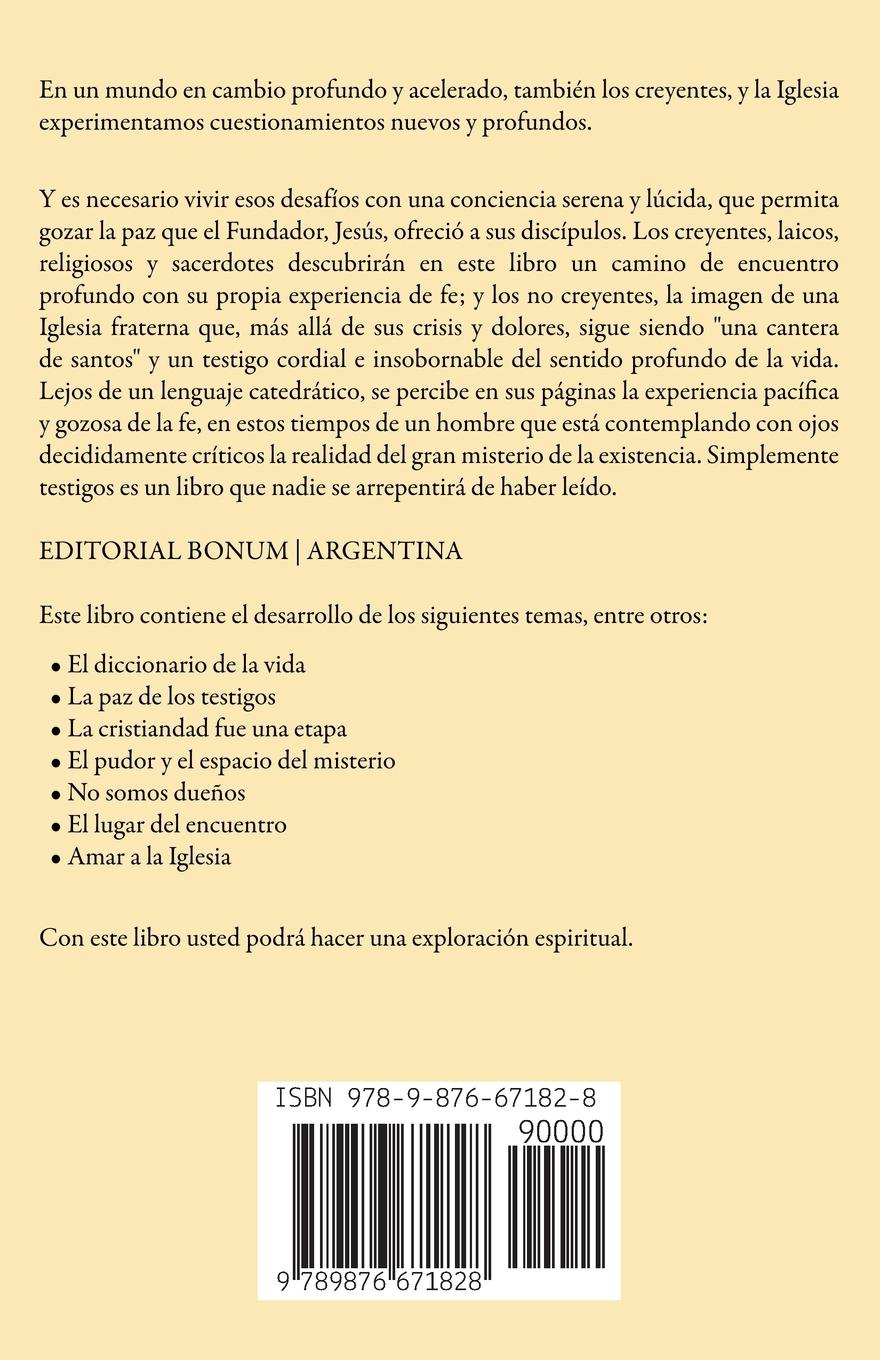 Rückseitencover Simplemente testigos