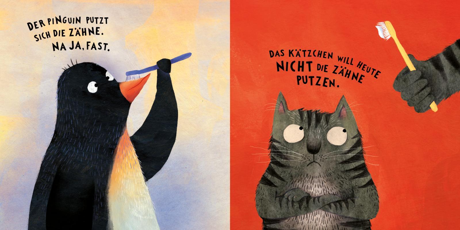 Beispielinhalt (Bild) Alle putzen Zähne!