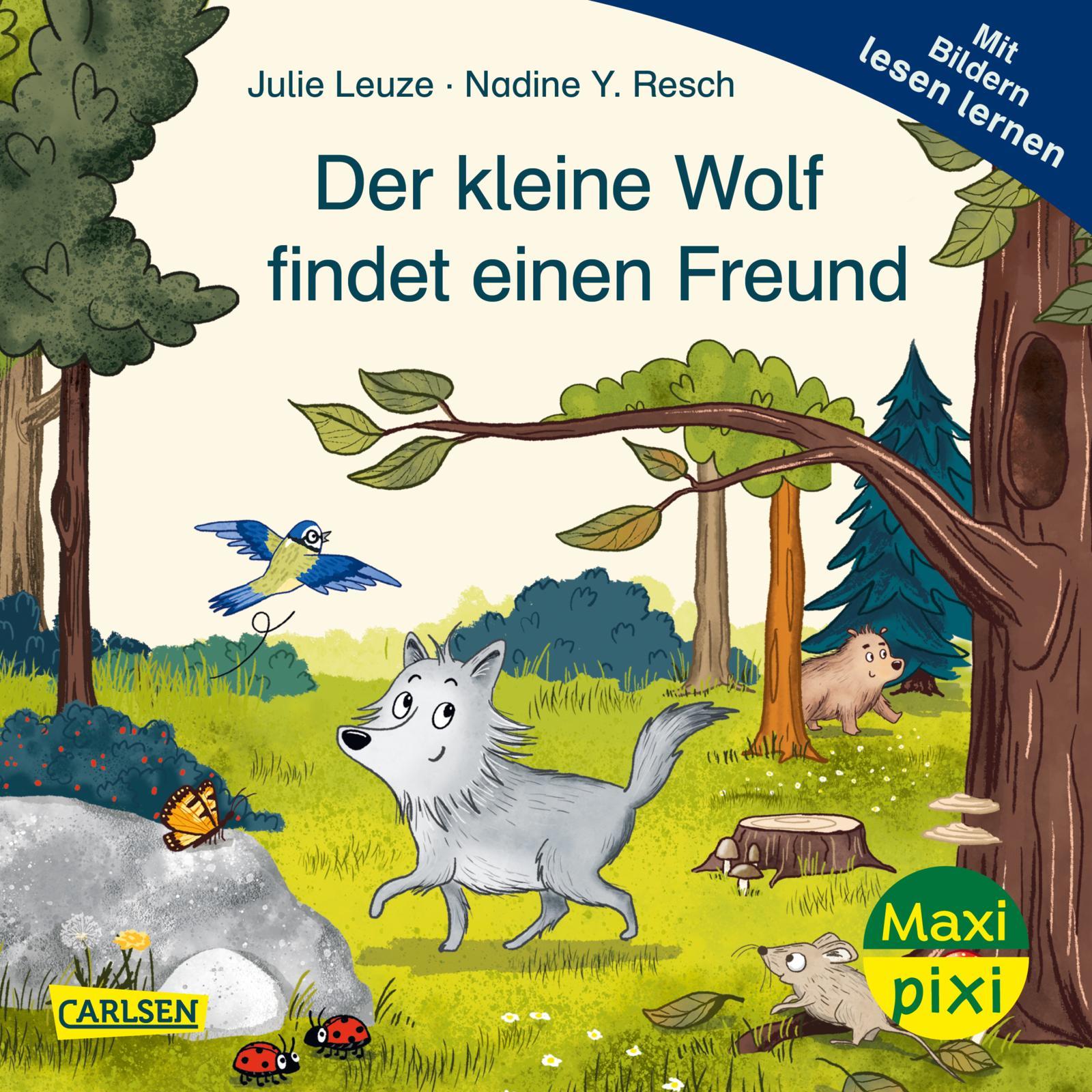 Vorderes Coverbild Maxi Pixi 470: VE 5: Der kleine Wolf findet einen Freund (5 Exemplare)