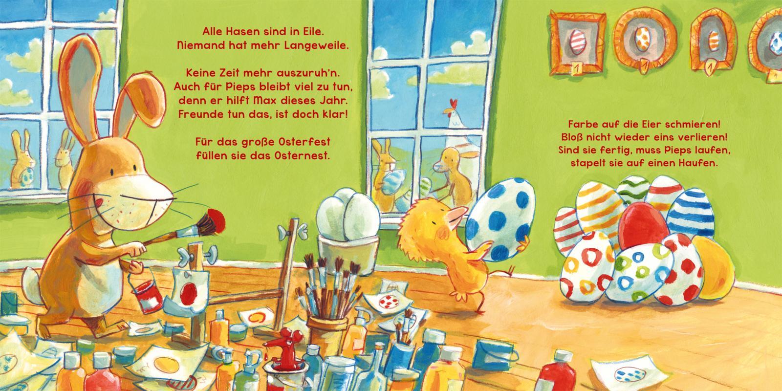 Beispielinhalt (Bild) Wo rollen all die Eier hin?