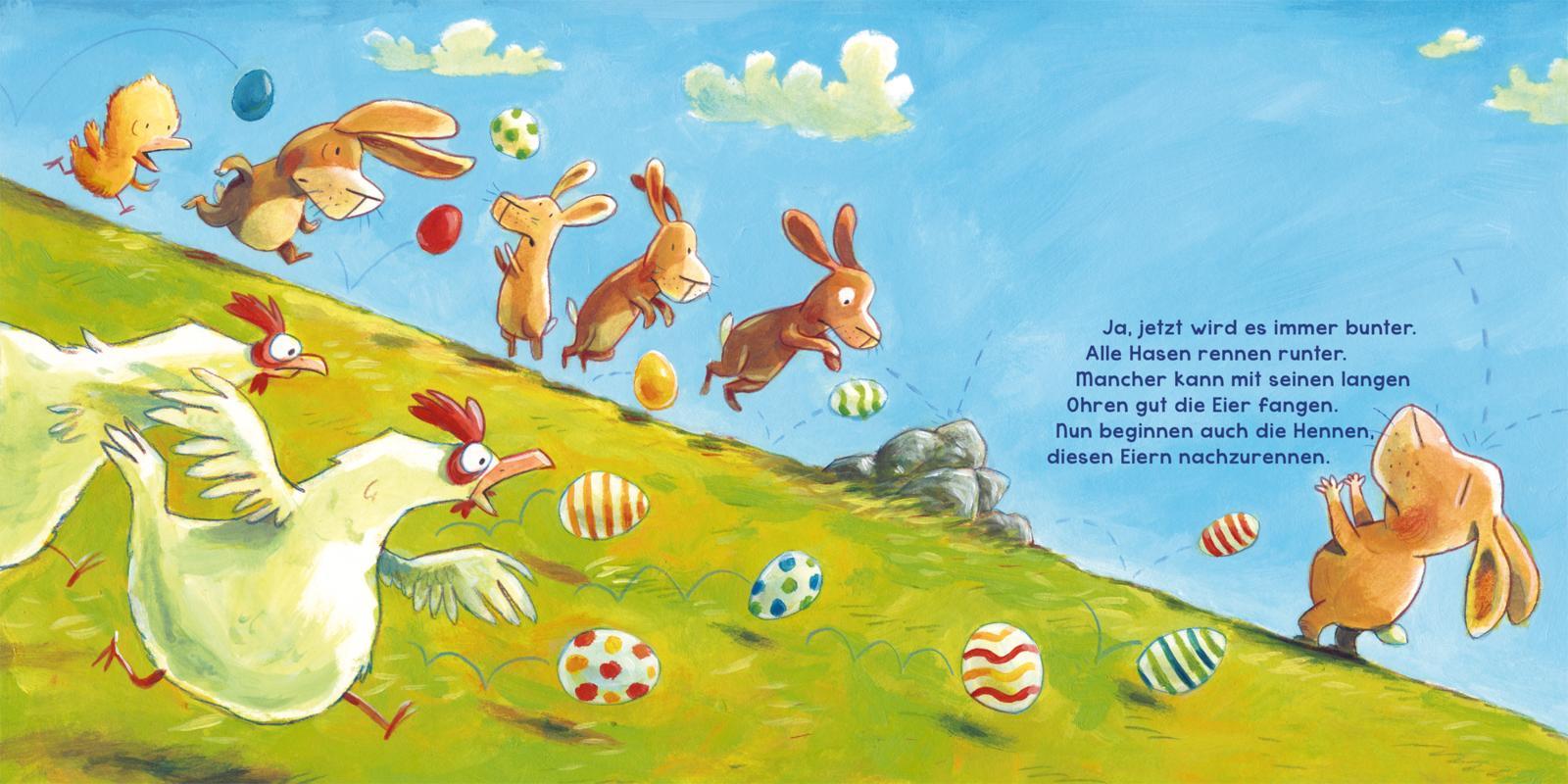 Beispielinhalt (Bild) Wo rollen all die Eier hin?