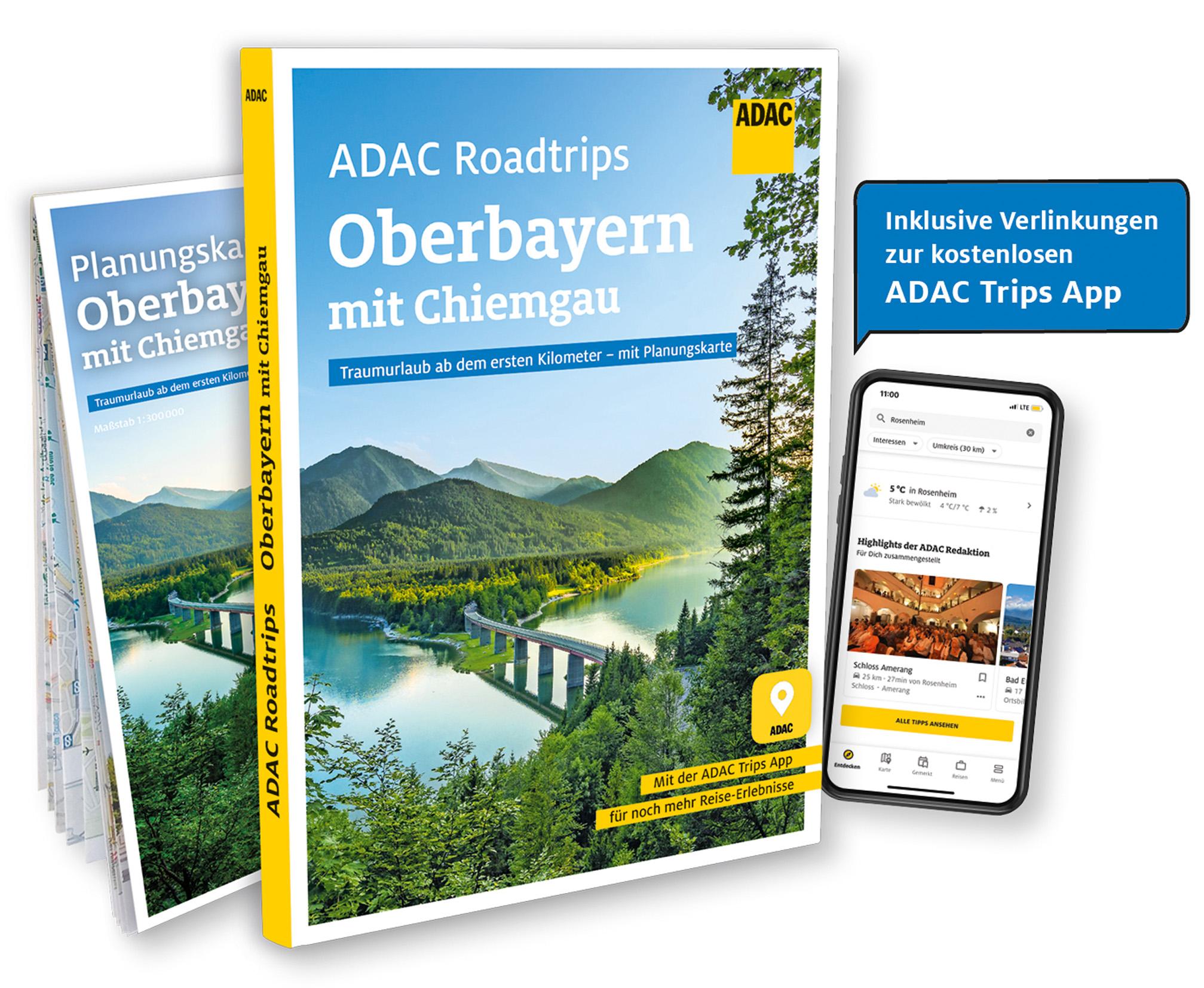 Vorderes Coverbild ADAC Roadtrips - Oberbayern mit Chiemgau