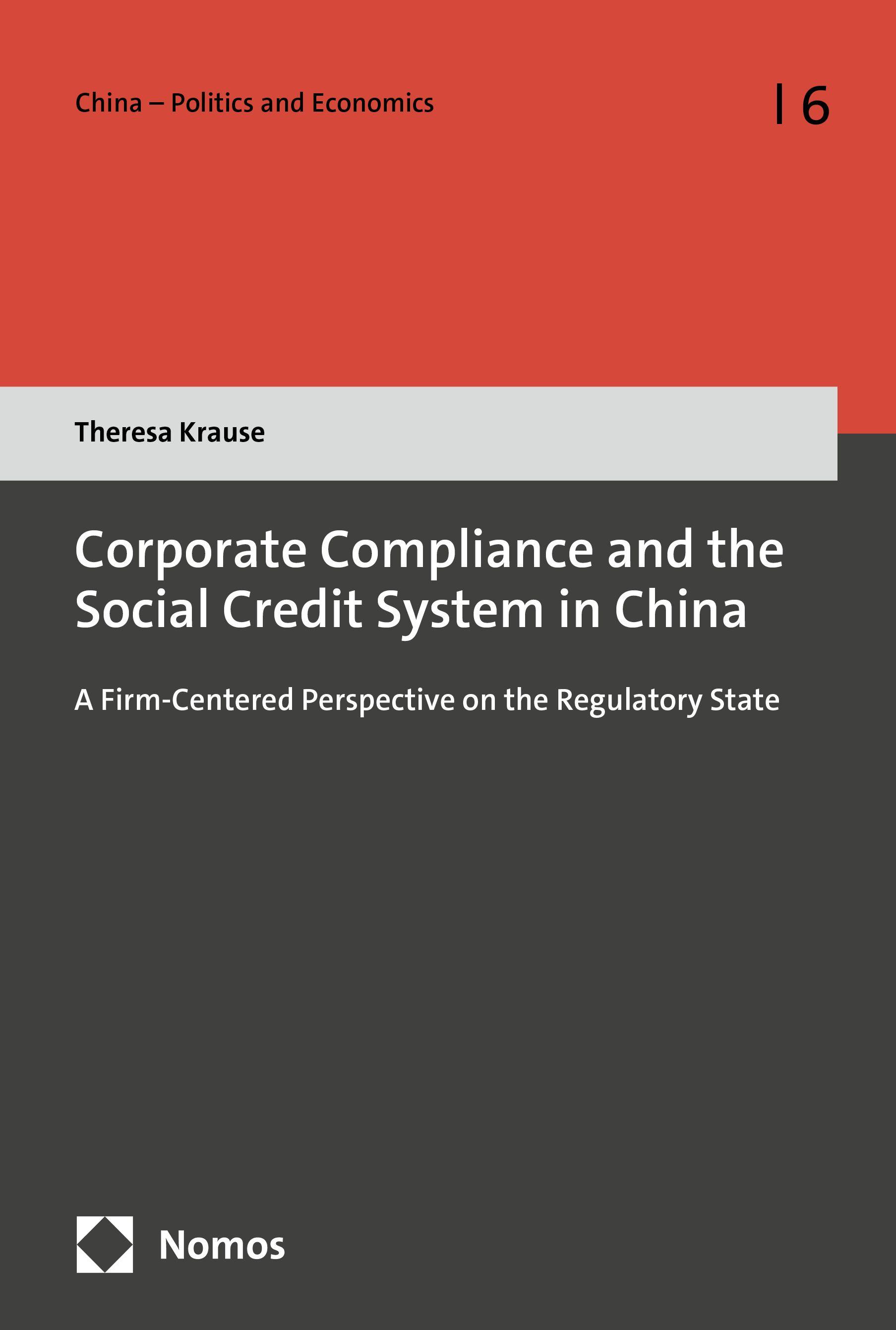Vorderes Coverbild Corporate Compliance and the Social Credit System in China