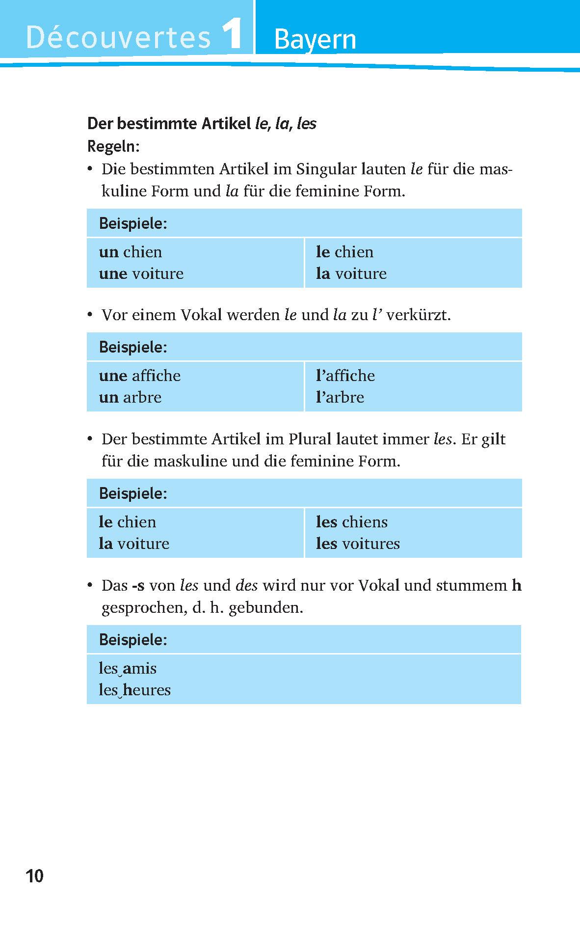 Beispielinhalt (Bild) Découvertes Bayern (ab 2017) kompaktWissen 1.-5. Lernjahr