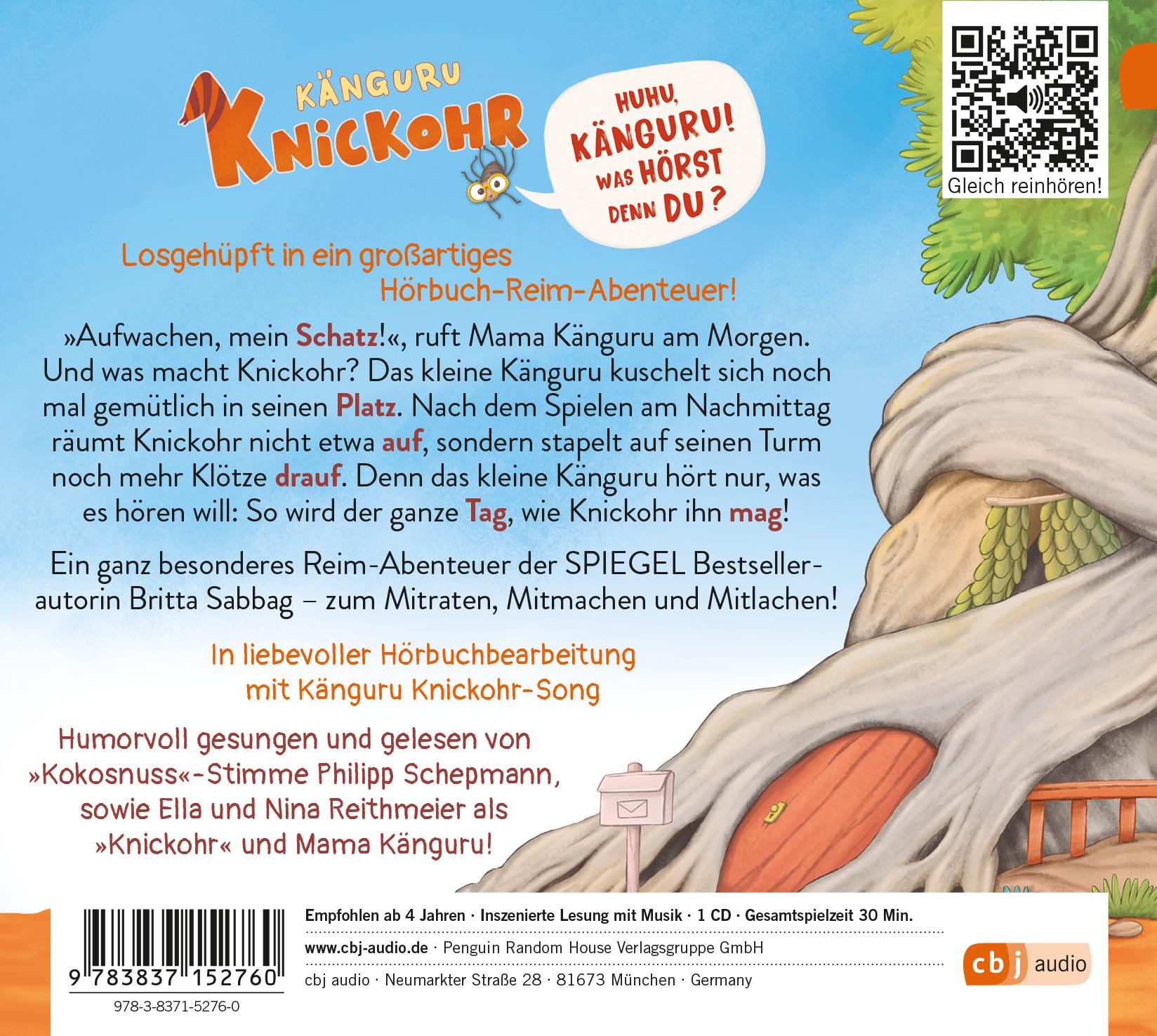 Beispielinhalt (Bild) Känguru Knickohr - Huhu, Känguru! Was hörst denn du?